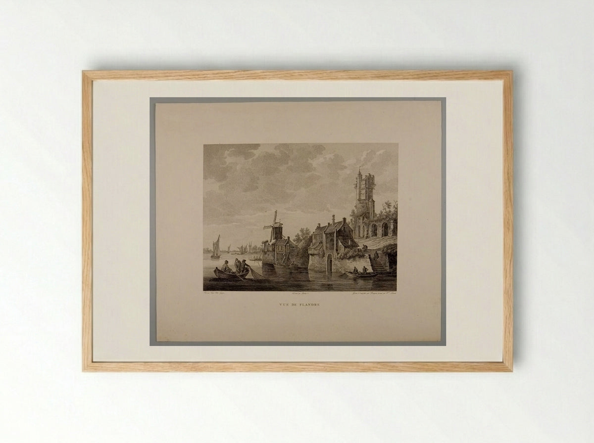View of Flanders - Pierre Laurent - Framed Print Wood