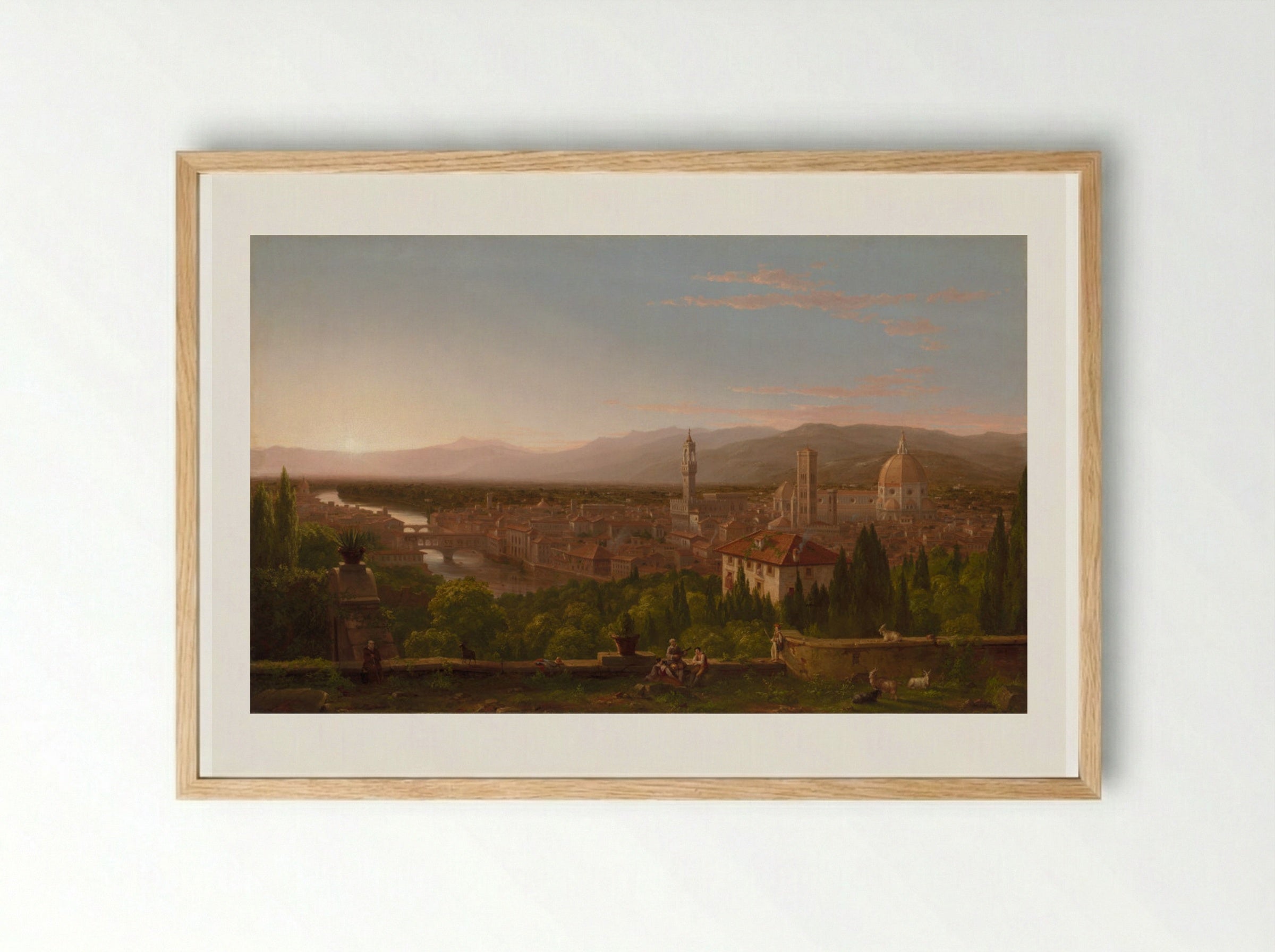 View of Florence - Thomas Cole - Framed Print Wood