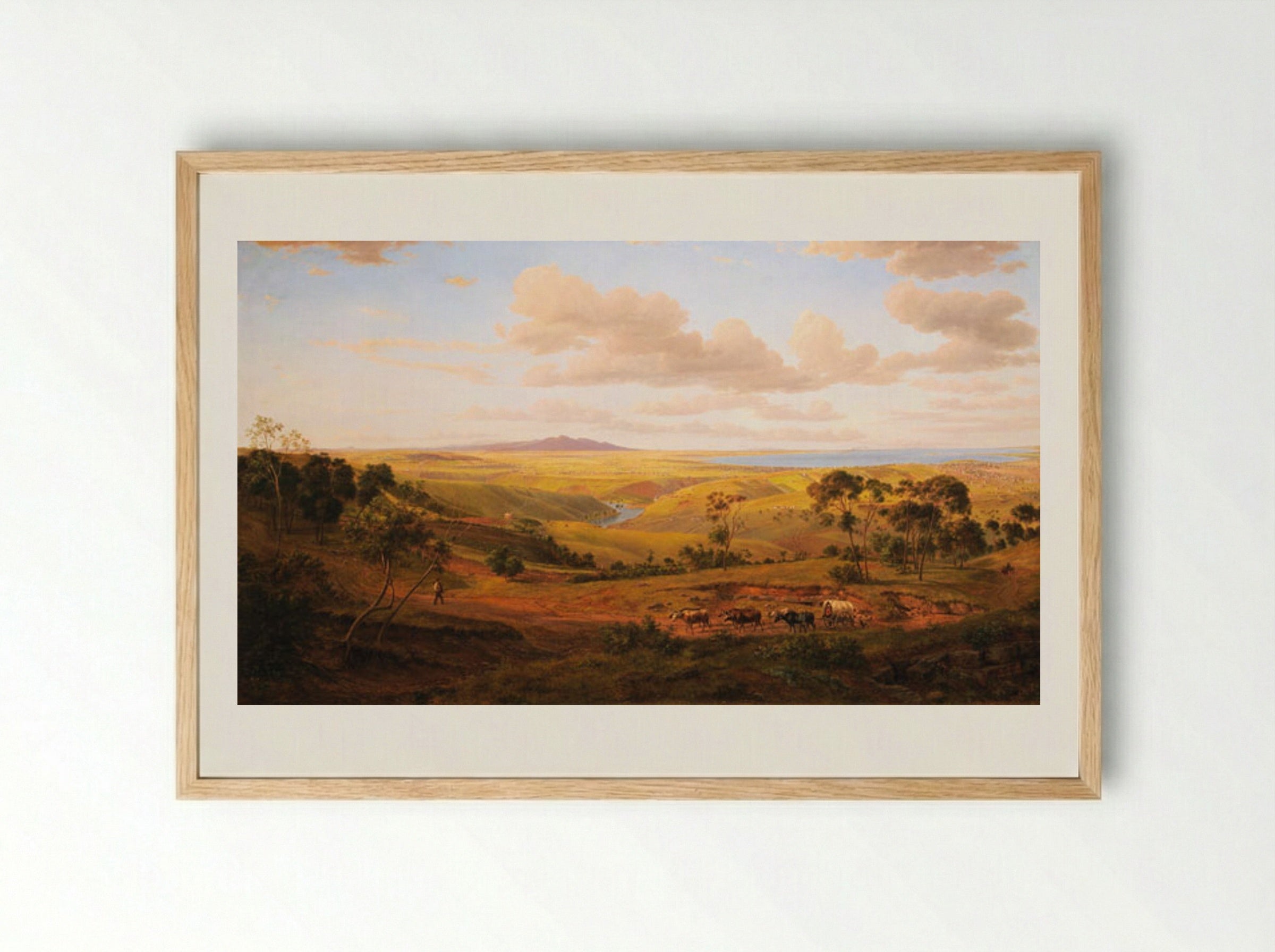 View of Geelong - Eugene von Guerard - Framed Print Wood
