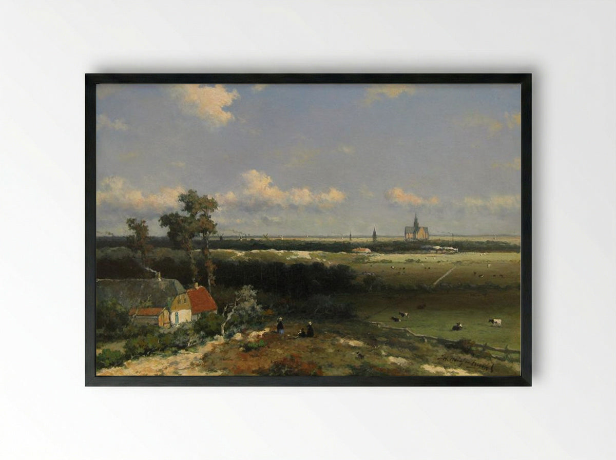 View of Haarlem - Johan Hendrik Weissenbruch - Framed Print Black
