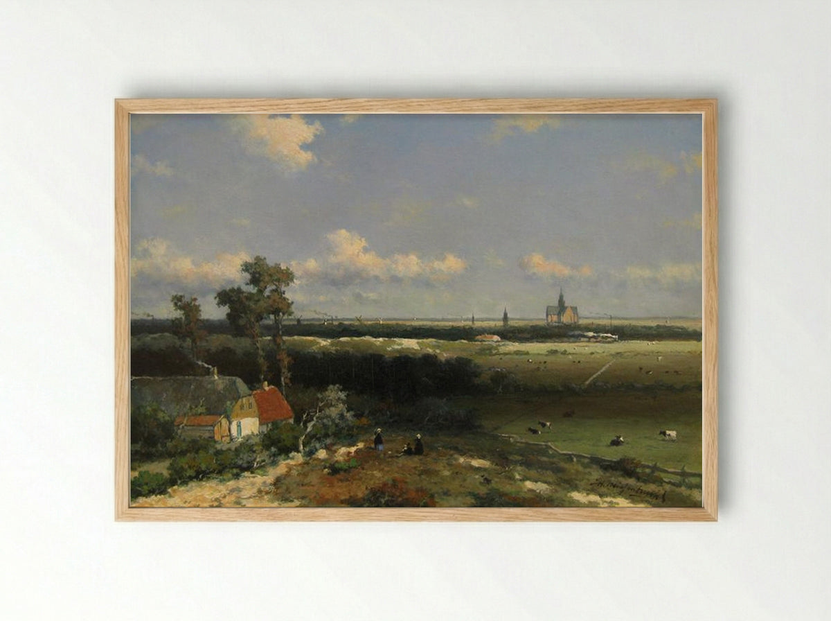View of Haarlem - Johan Hendrik Weissenbruch - Framed Print Wood