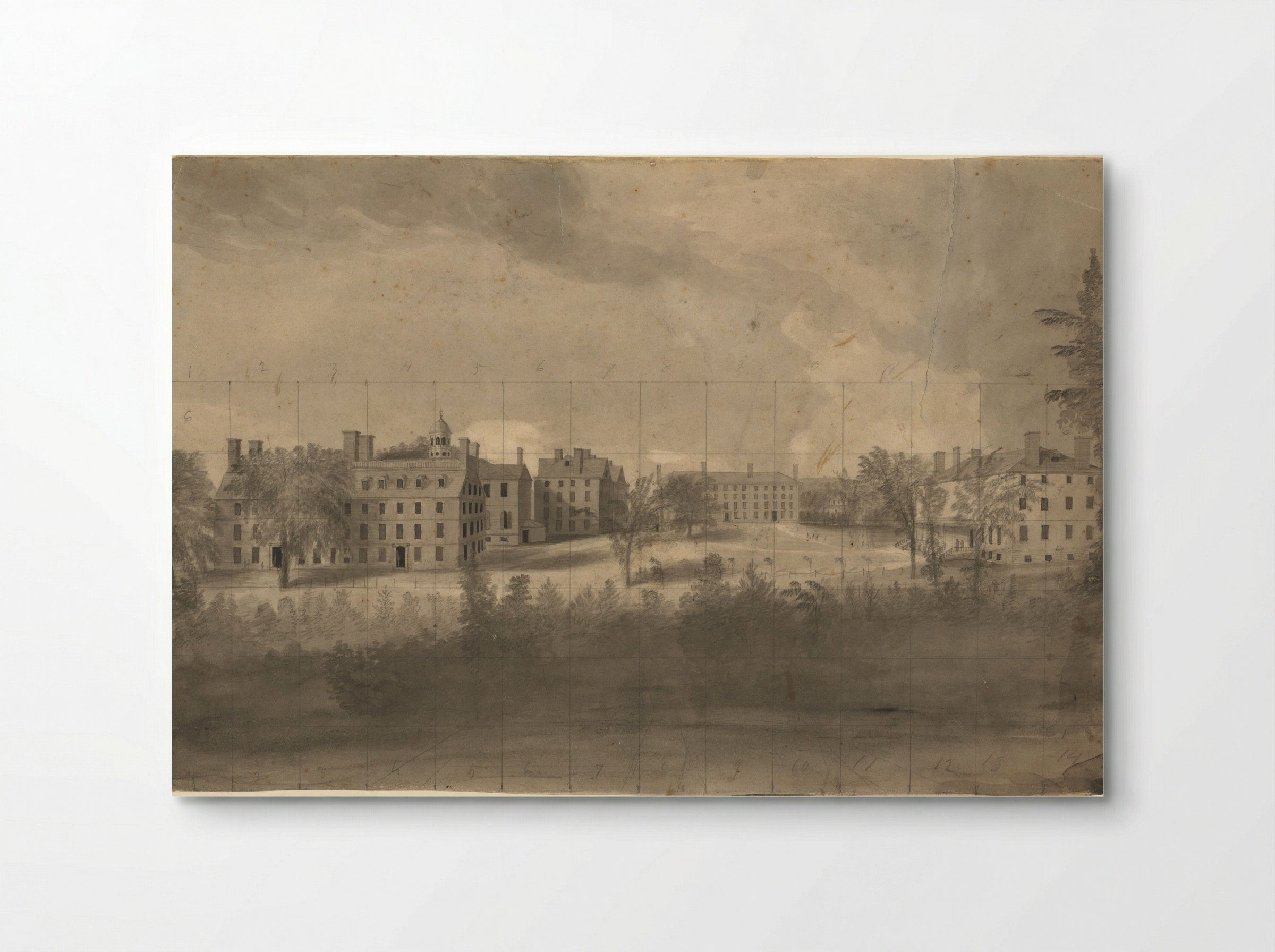 View of Harvard College - Alvan Fisher - Poster