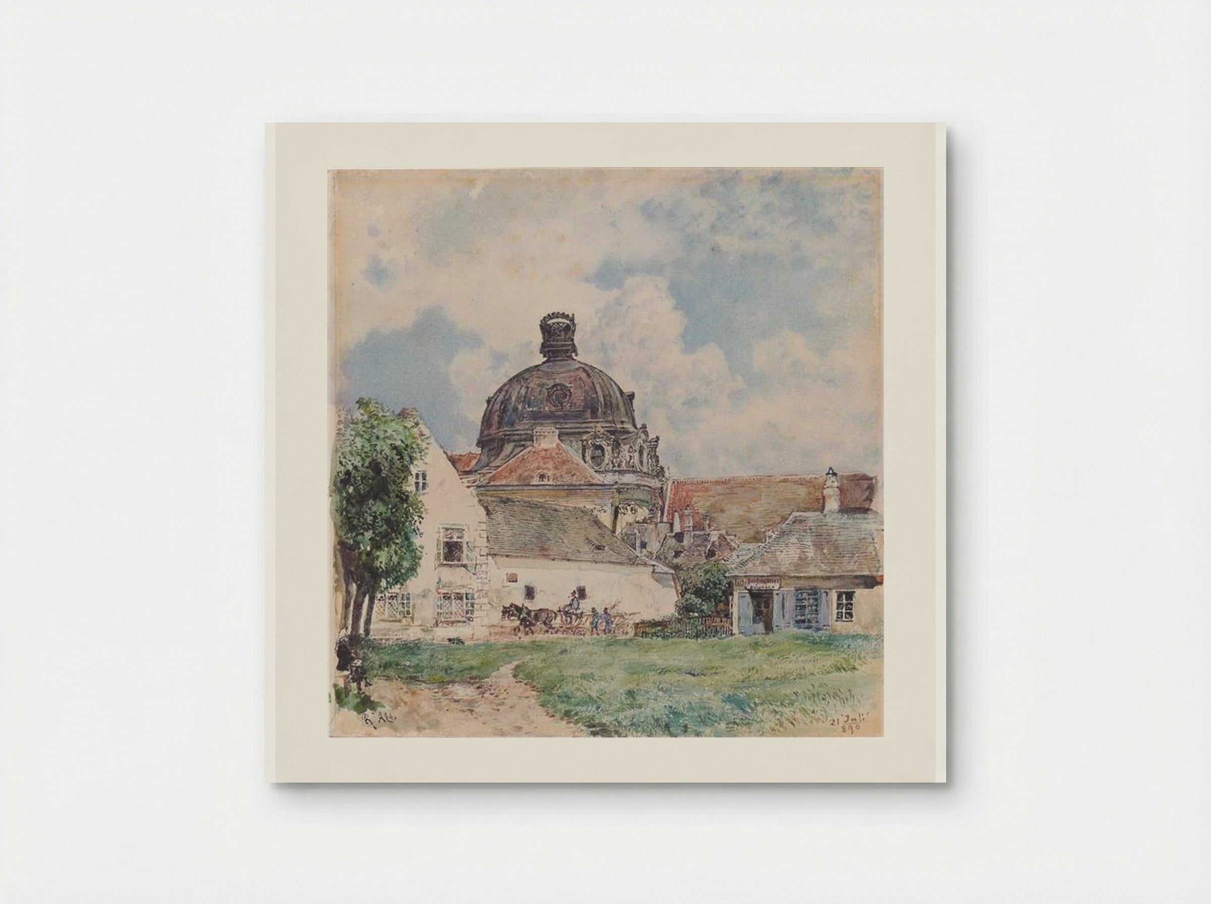 View of Klosterneuburg - Rudolf von Alt - Poster