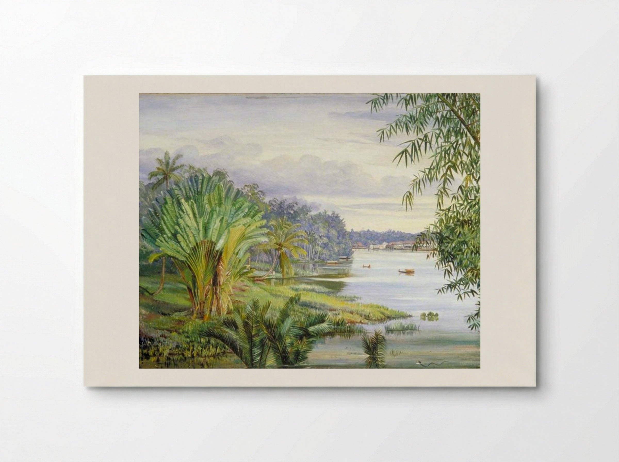 View of Kuching and River, Sarawak, Borneo - Marianne North - Poster