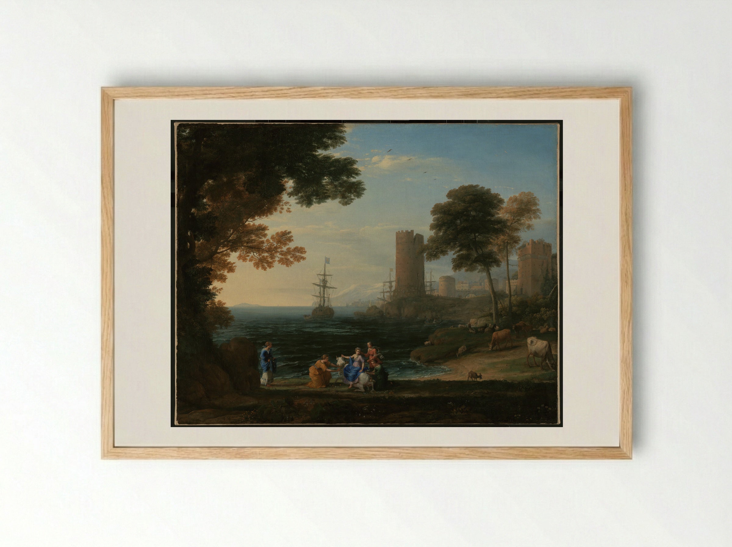 View of La Crescenza - Claude Lorrain - Framed Print Wood