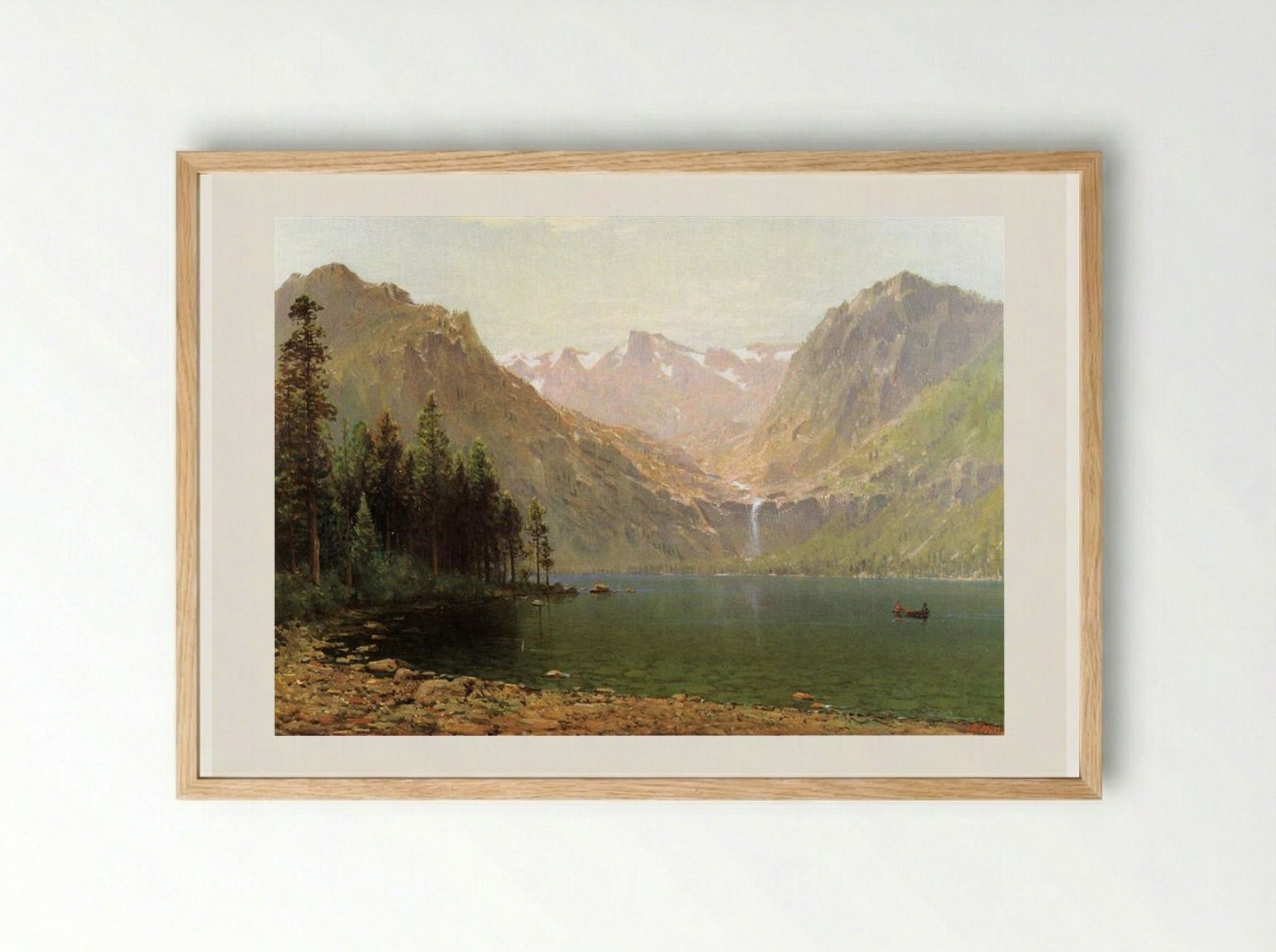 View of Lake Tahoe, Looking Across Emerald Bay - Thomas Hill - Framed Print Wood
