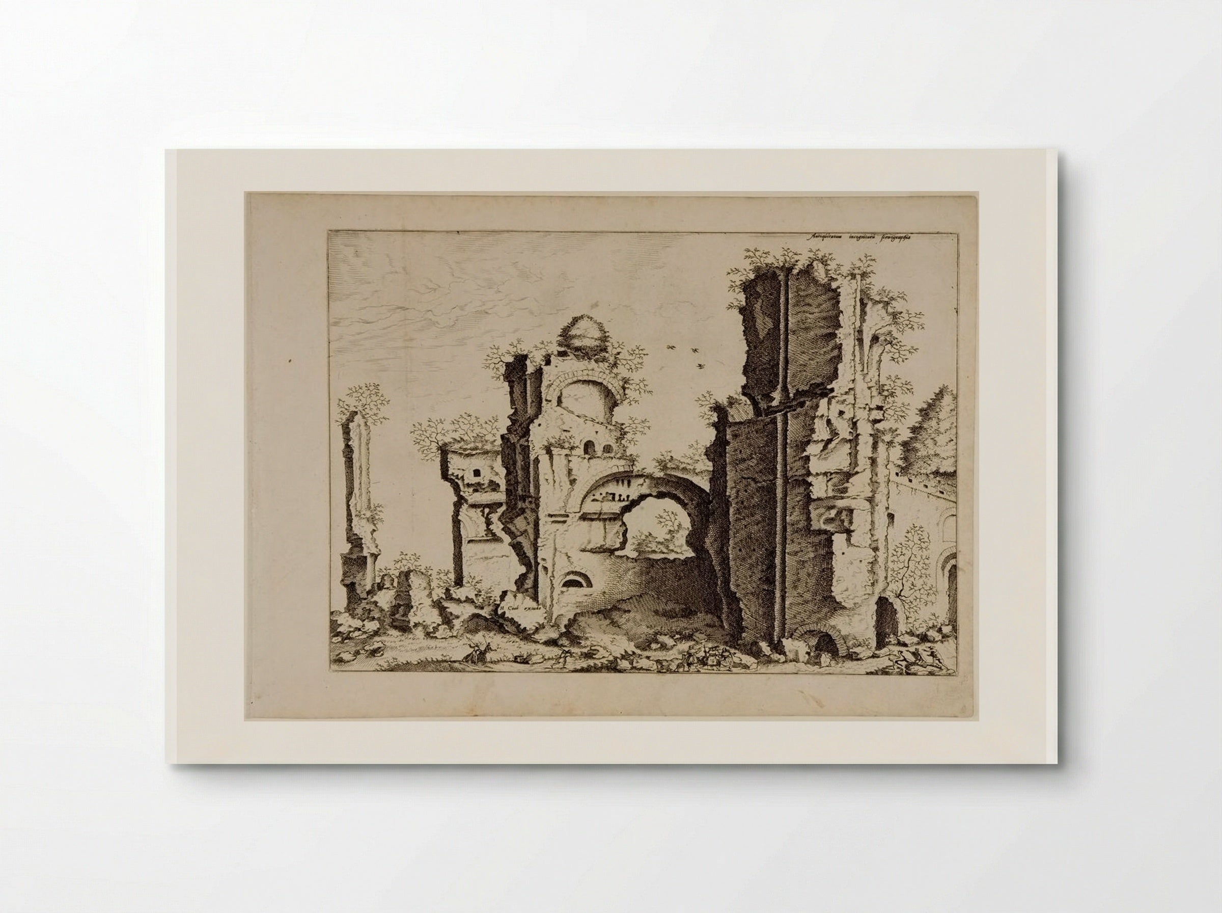 View of Massive Ruins, Possibly the Baths of Caracalla - Hieronymus Cock - Poster