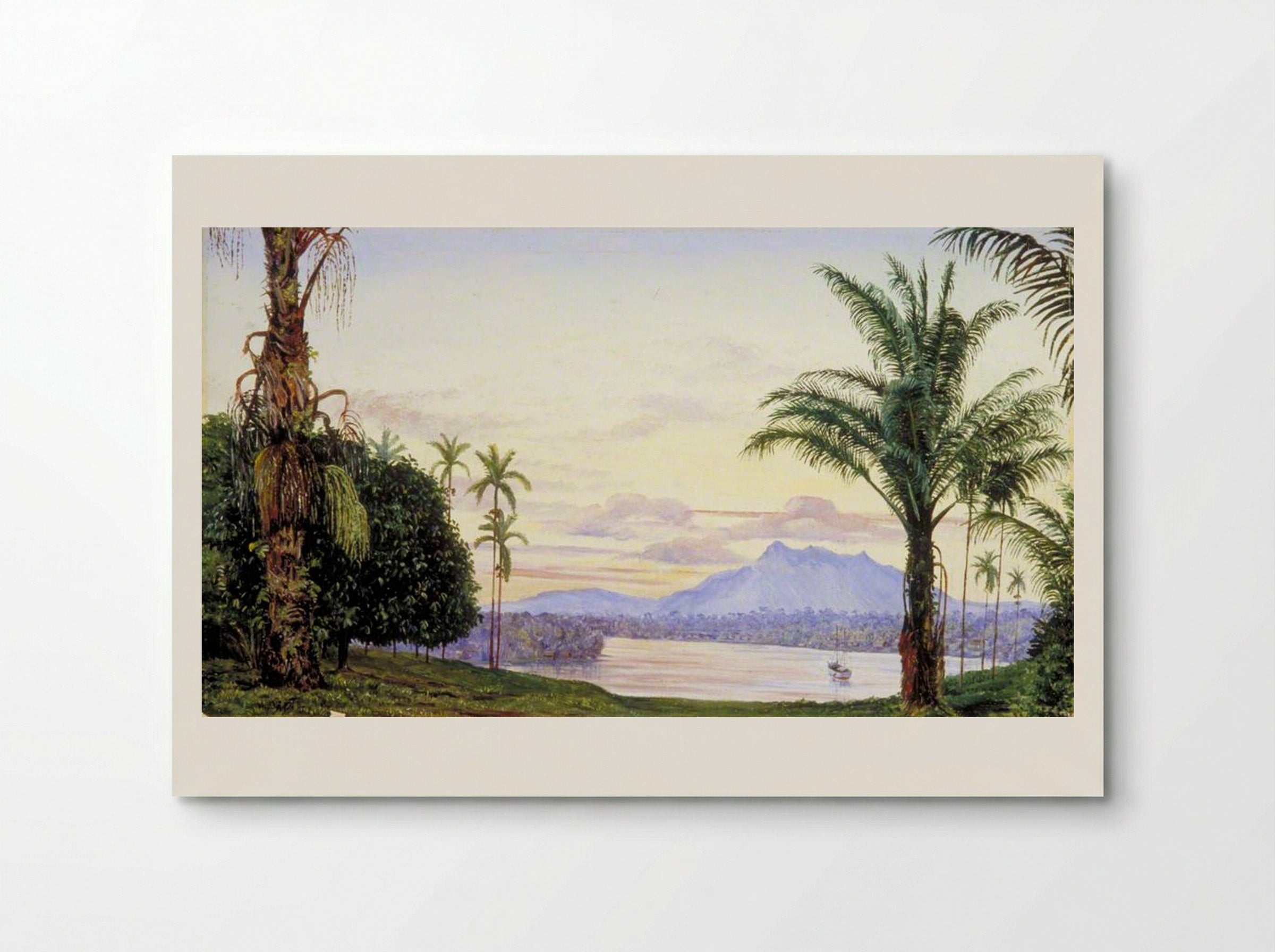 View of Matang and River, Sarawak, Borneo - Marianne North - Poster