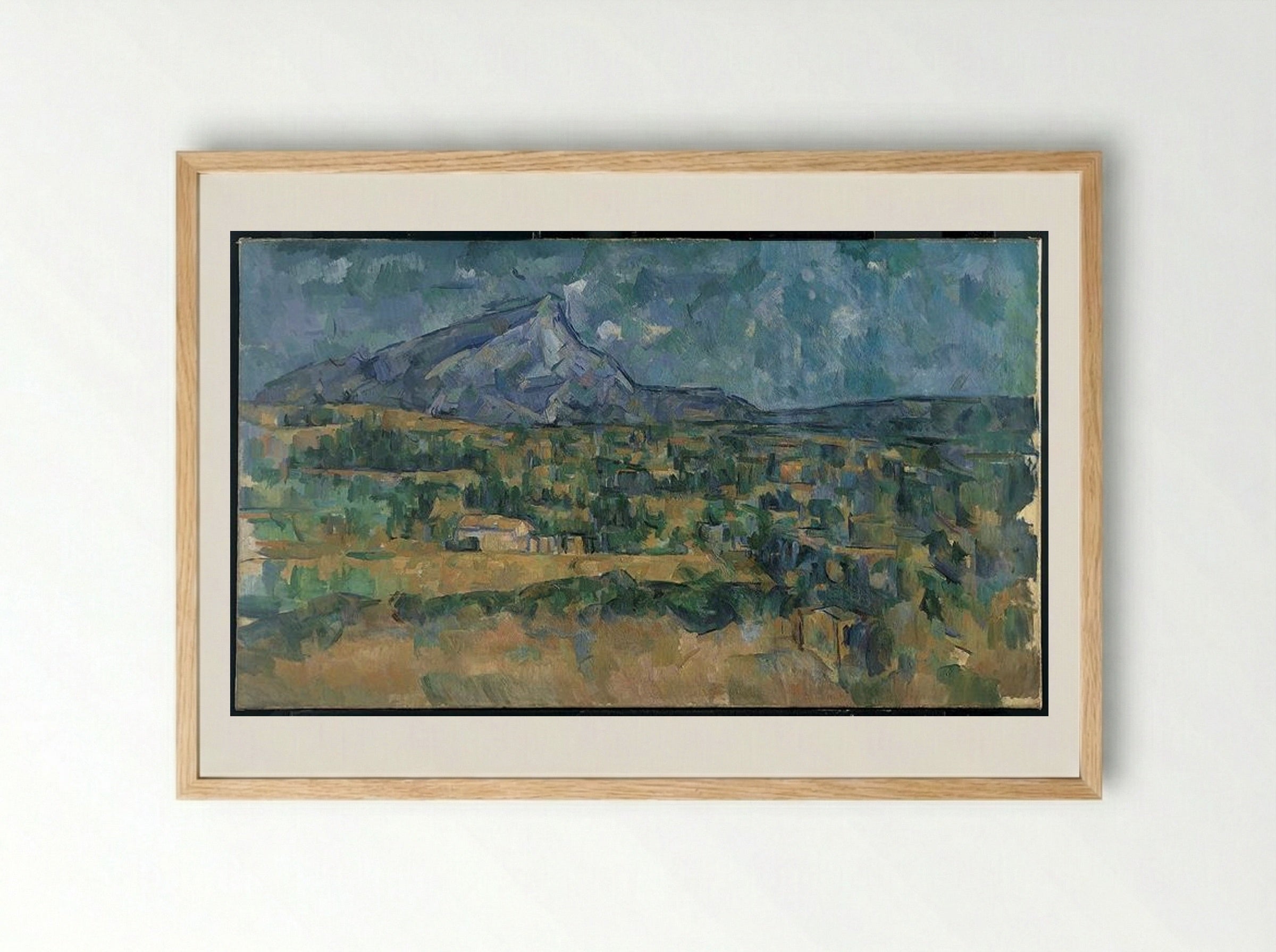 View of Mont Sainte-Victoire - Paul Cézanne - Framed Print Wood