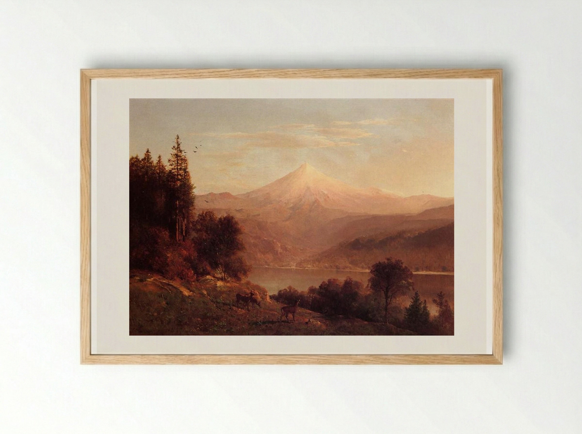 View of Mount Hood - Thomas Hill - Framed Print Wood