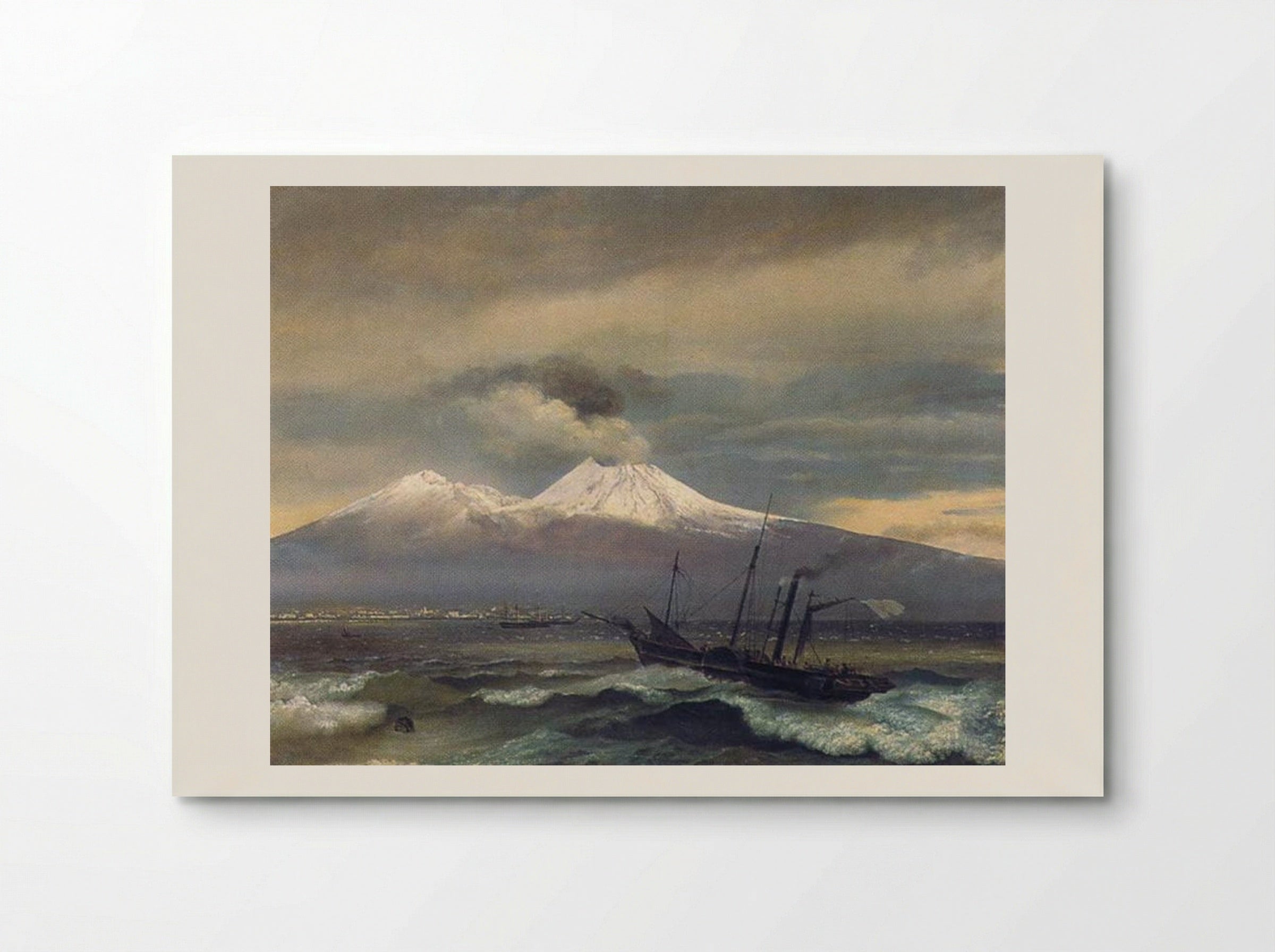 View of Mount Vesuvius in Winter - Orest Kiprensky - Poster
