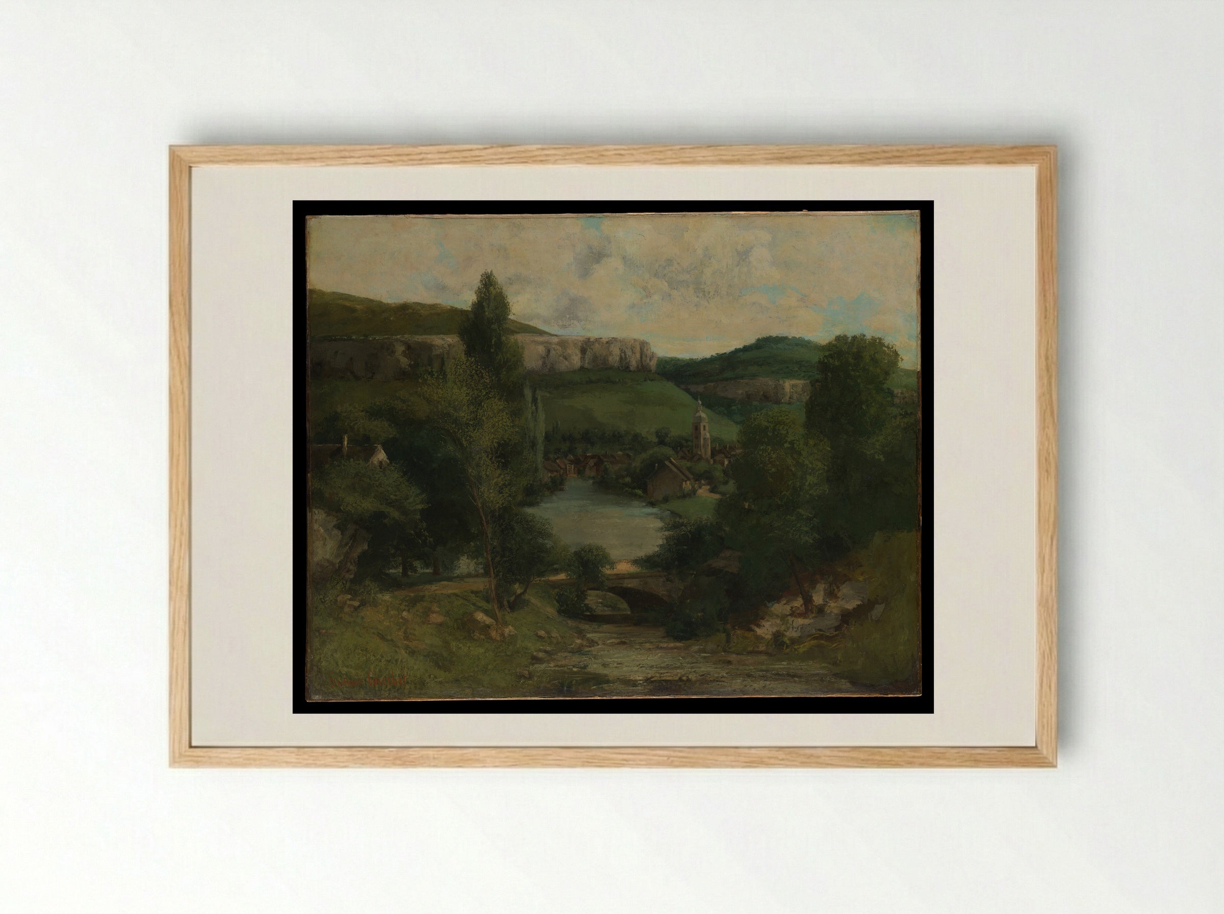 View of Ornans - Gustave Courbet - Framed Print Wood