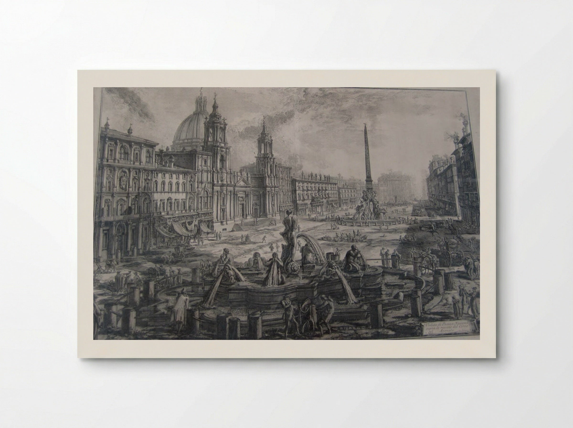 View of Piazza Navona Above the Ruins of the Circus of Domitian - Giovanni Battista Piranesi - Poster