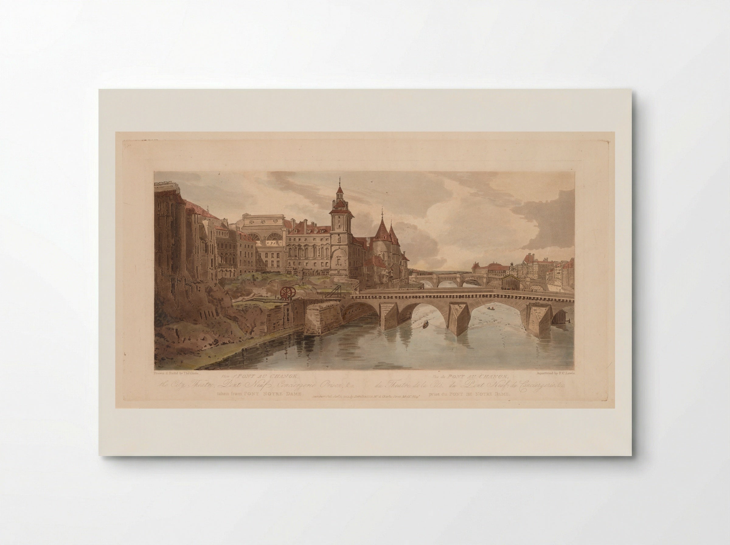 View of Pont au Change - Thomas Girtin - Poster