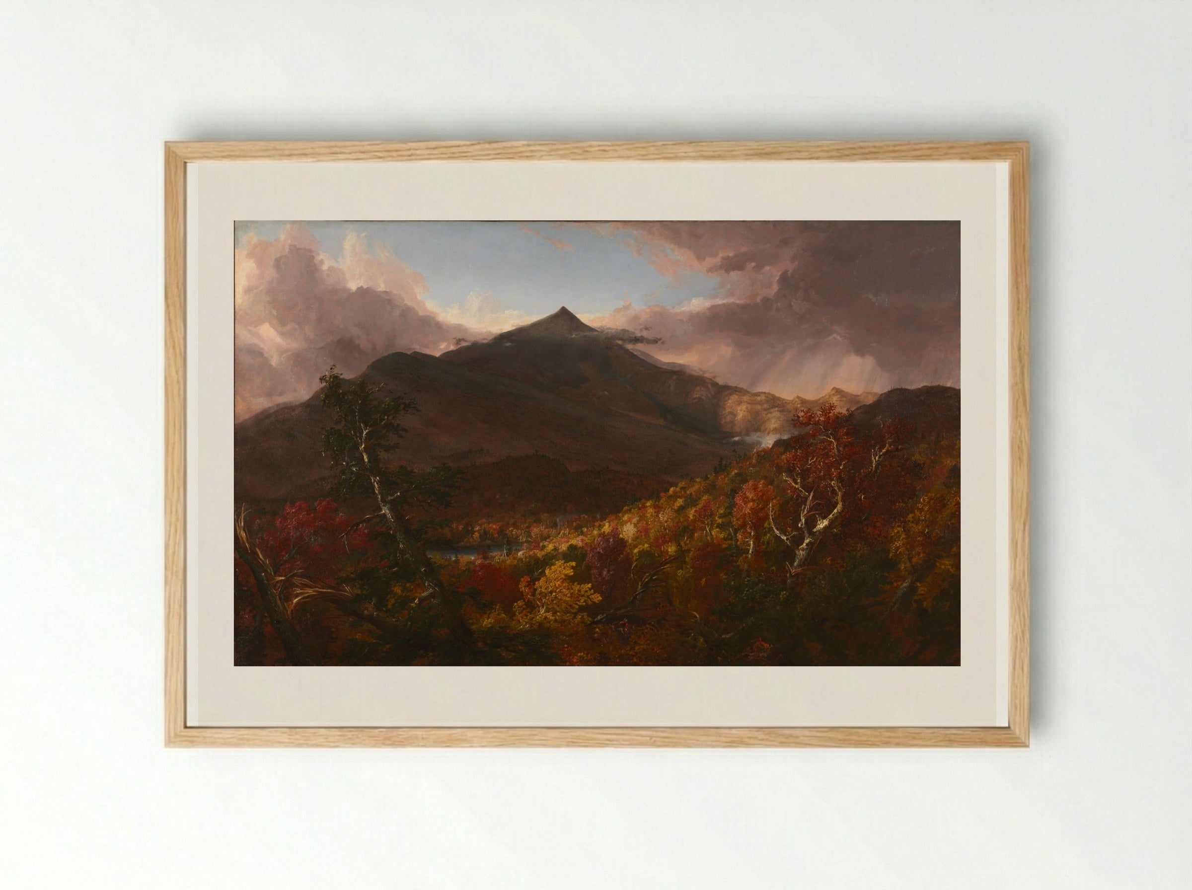 View of Schroon Mountain, Essex County, New York, After a Storm - Thomas Cole - Framed Print Wood