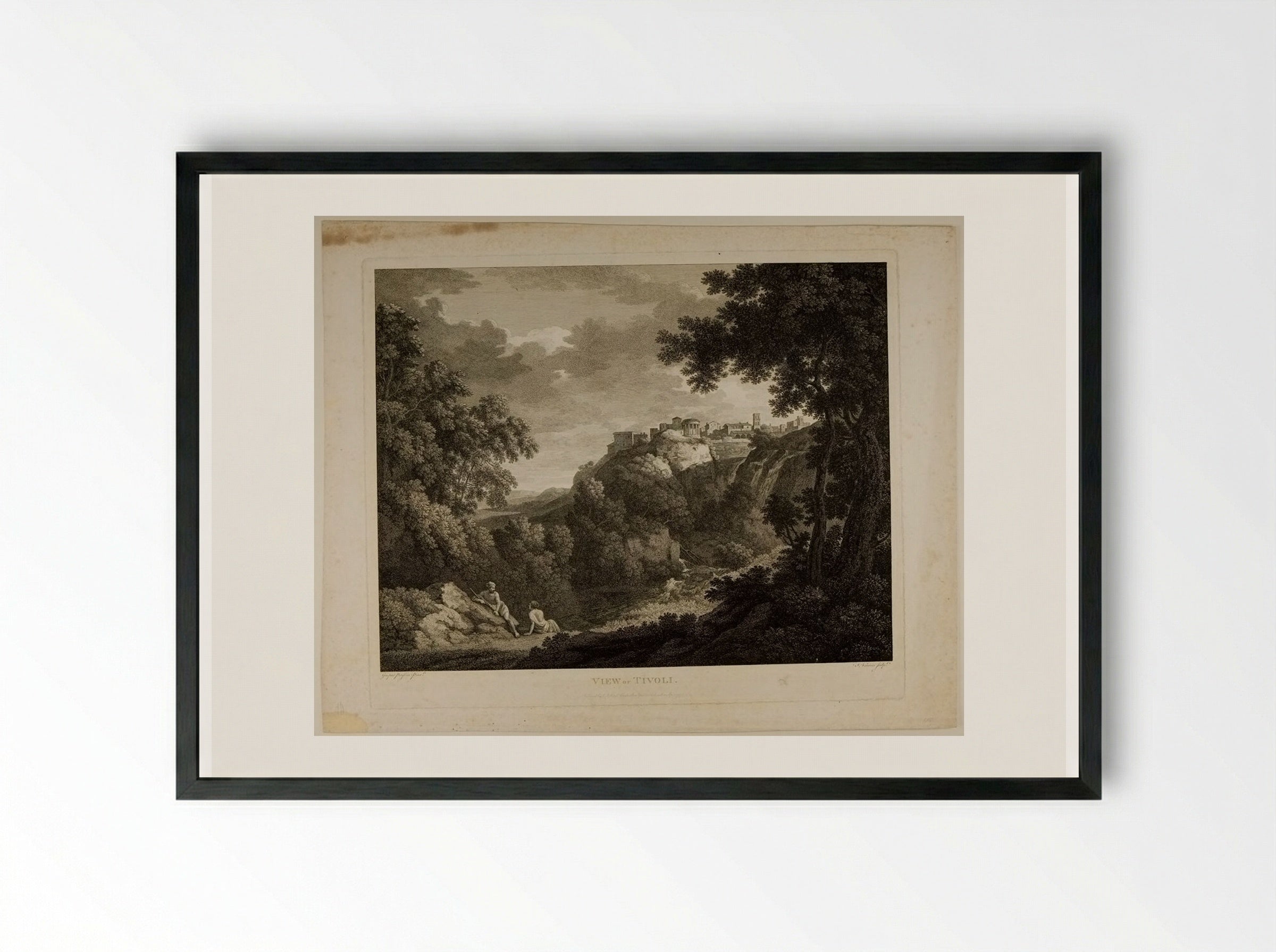 View of Tivoli - François Vivares - Framed Print Black