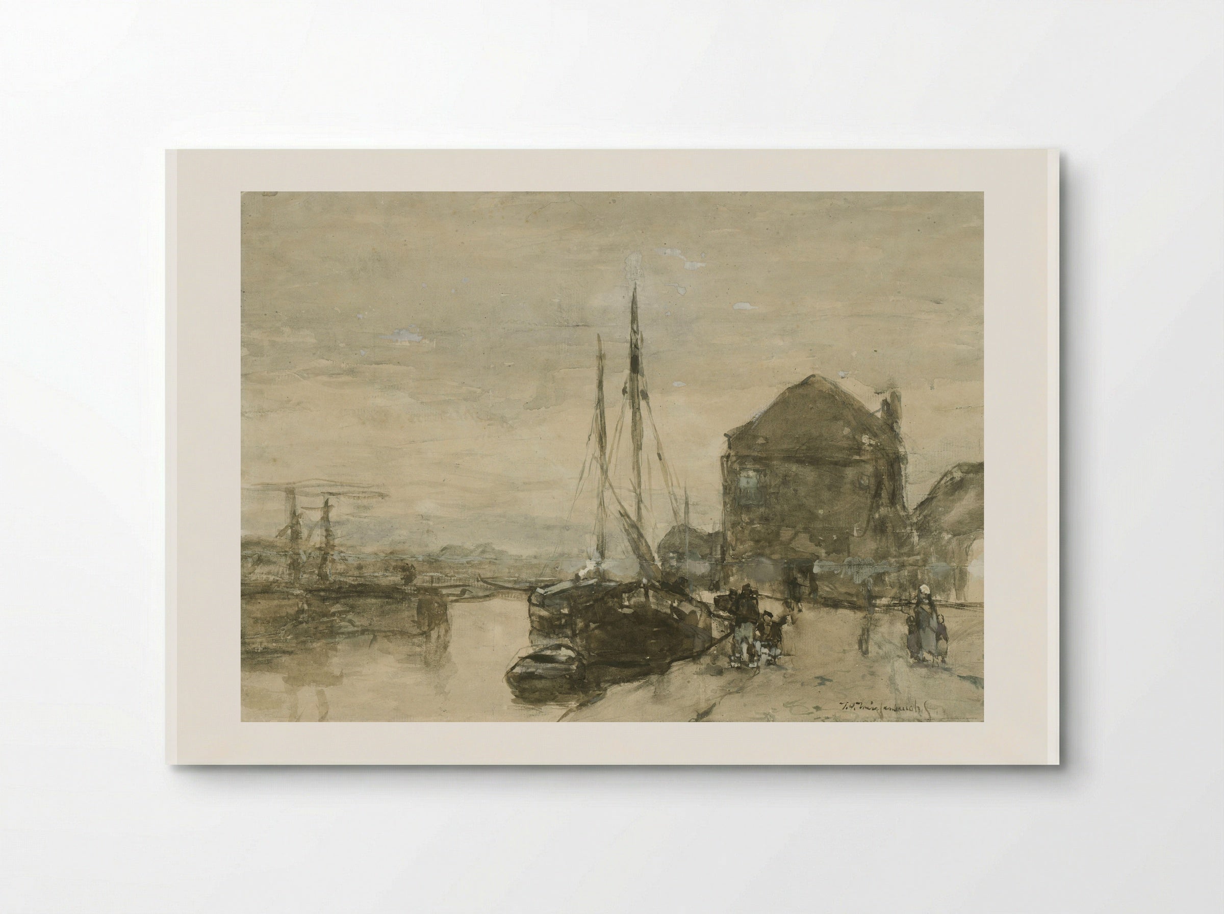 View of Turfmarkt and Eendjespoort in Haarlem - Johan Hendrik Weissenbruch - Poster
