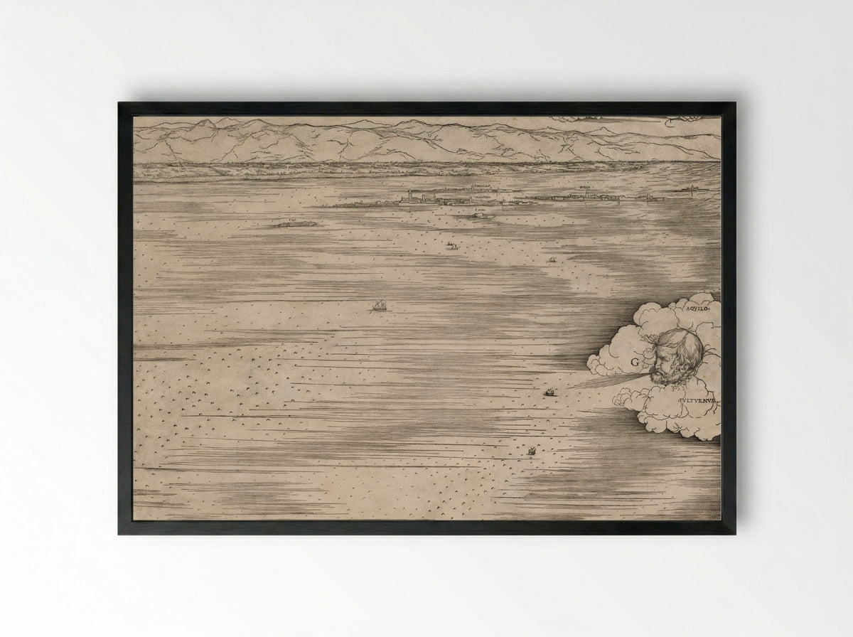 View of Venice - Jacopo de' Barbari - Framed Print Black