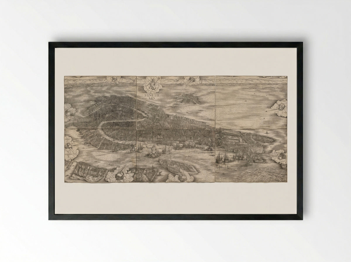 View of Venice - Anton Kolb - Framed Print Black