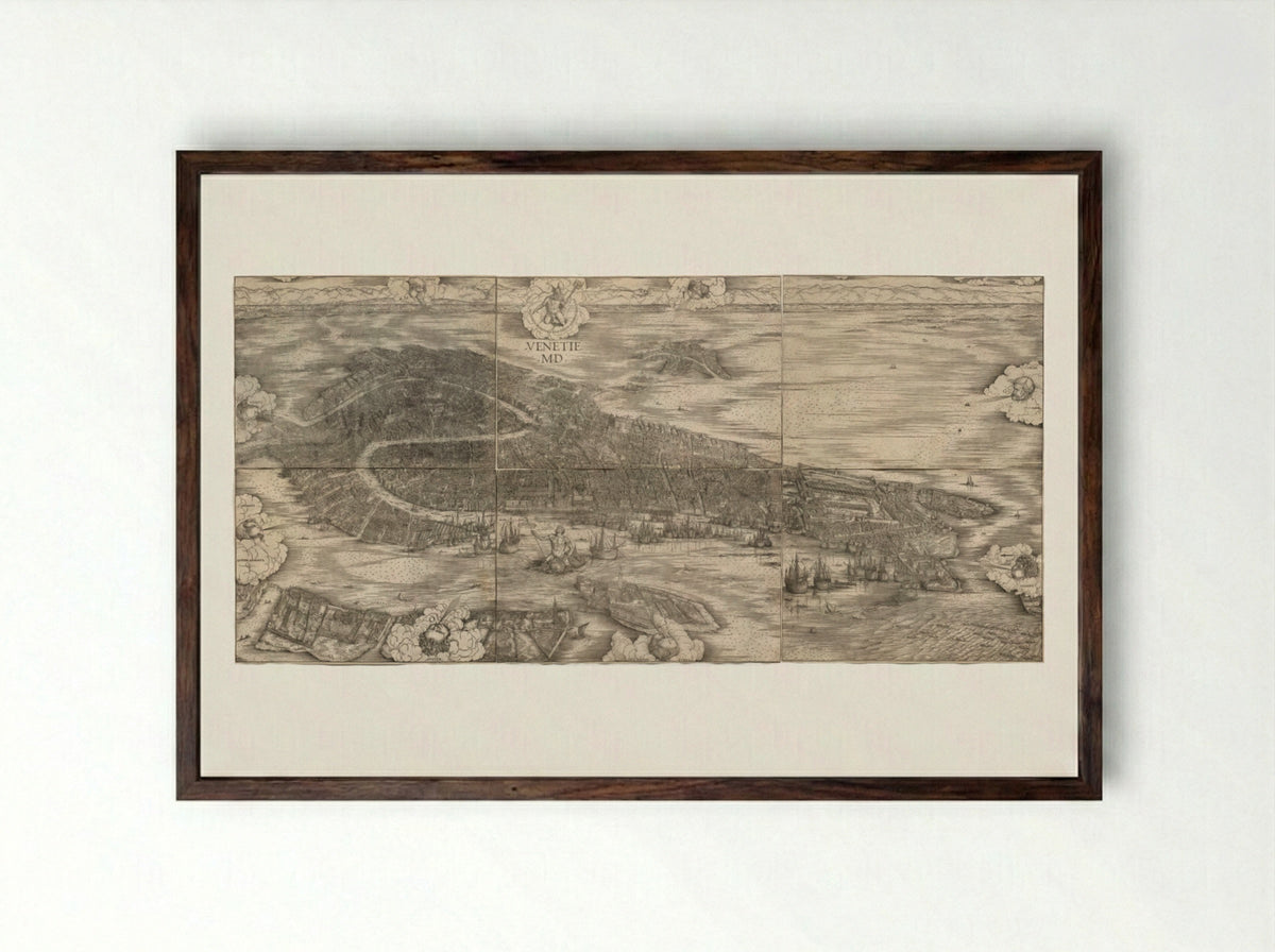 View of Venice - Anton Kolb - Framed Print Dark Wood