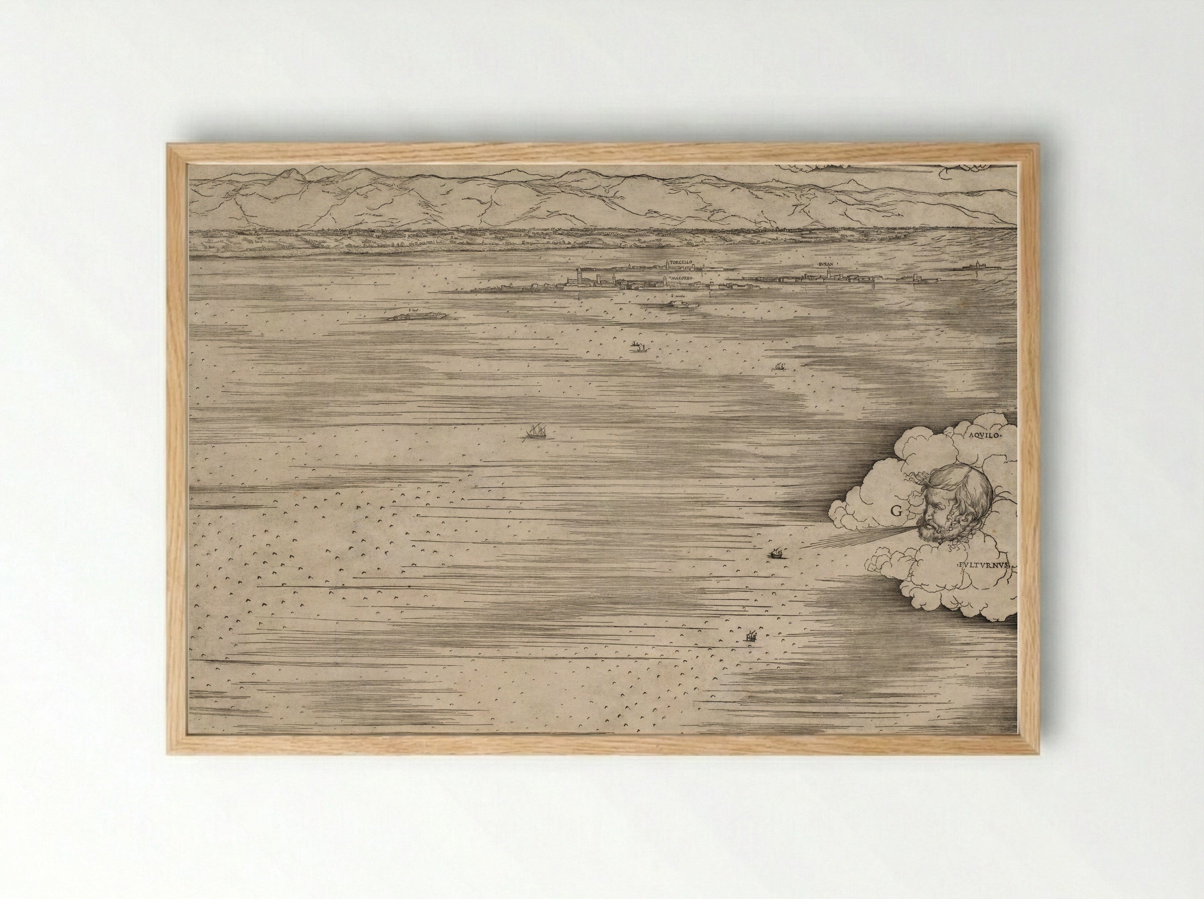 View of Venice - Jacopo de' Barbari - Framed Print Wood