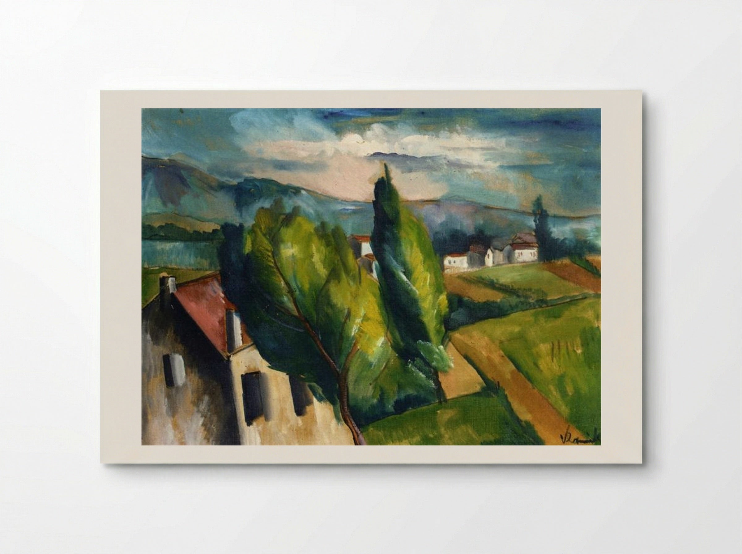 View of a Village with Red Roofs - Maurice de Vlaminck - Poster