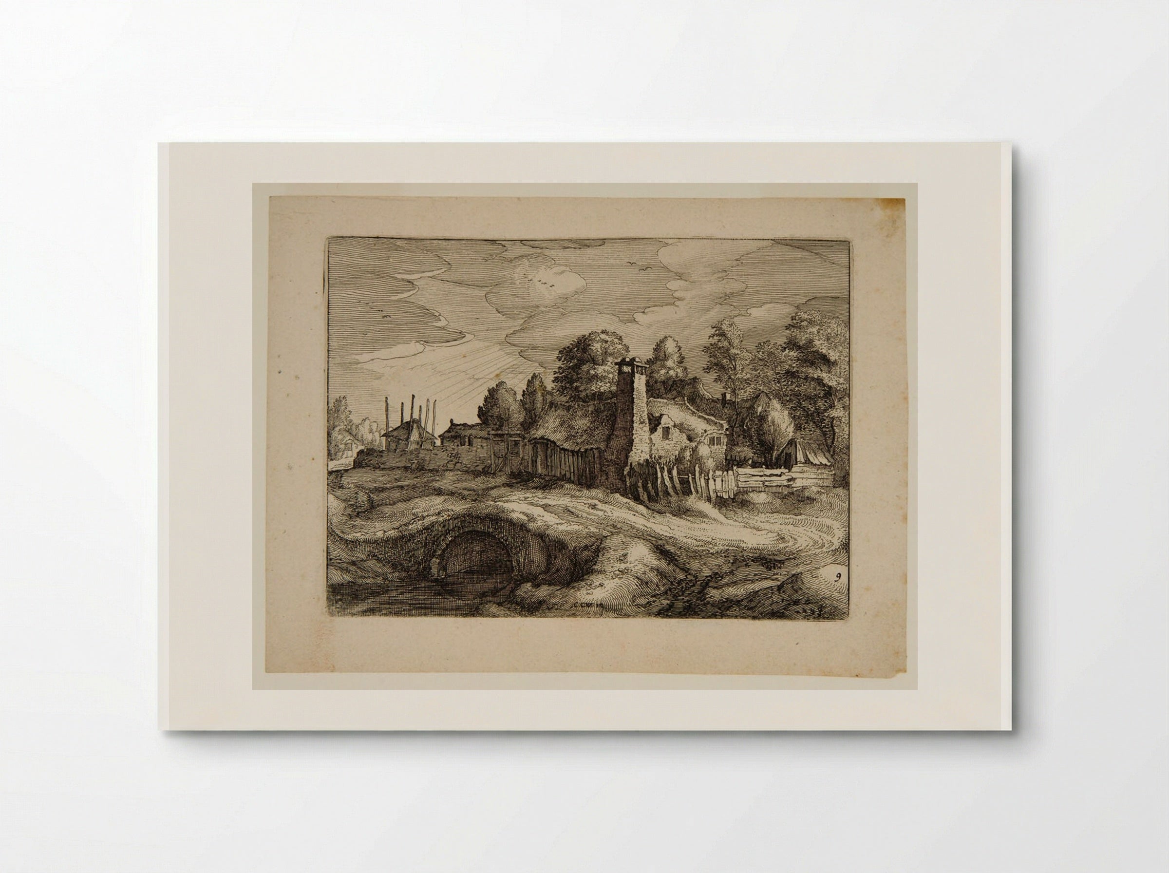 View of a Village - Claes Jansz. Visscher - Poster