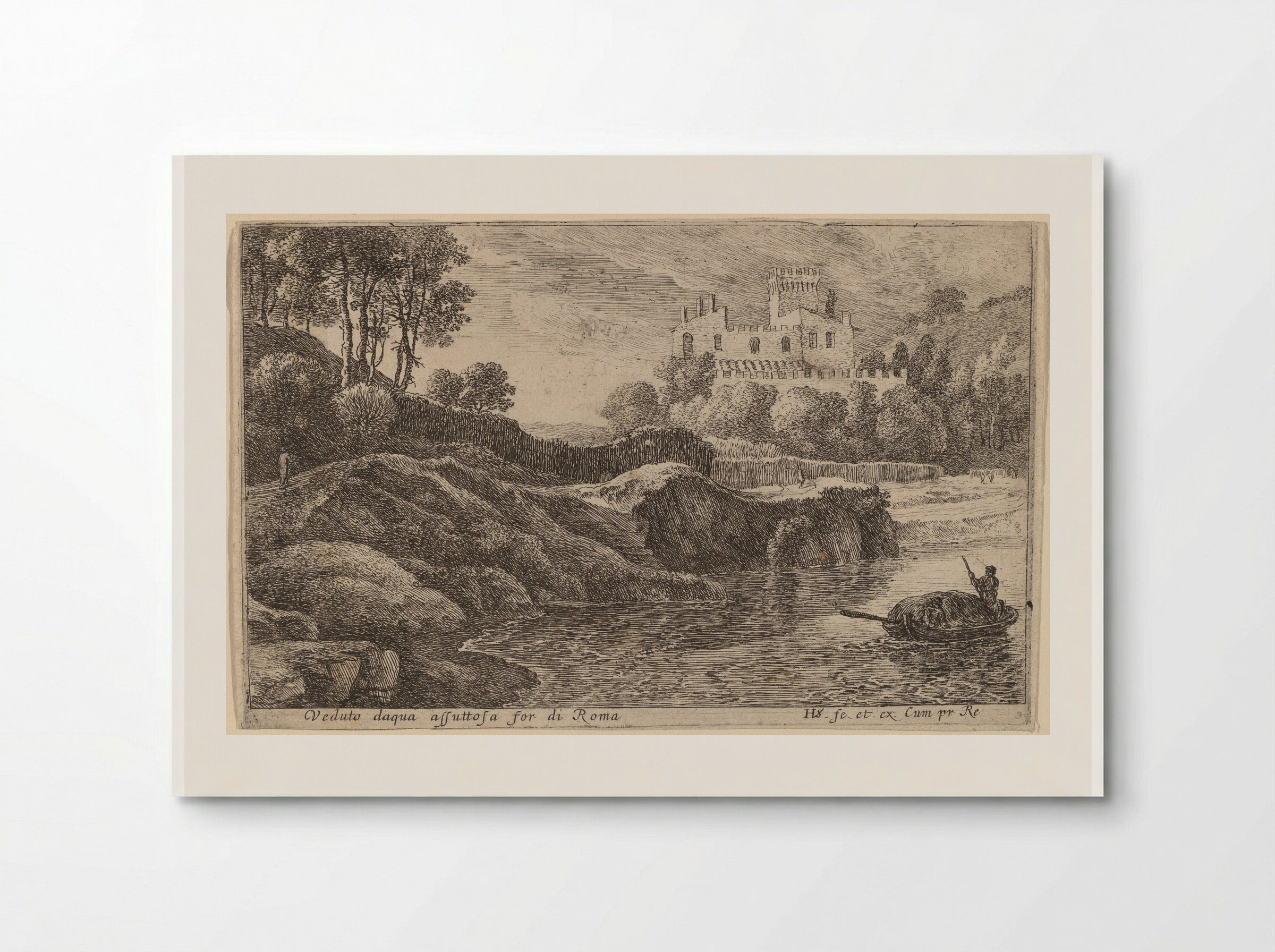 View of the Aqua Acetosa - Herman van Swanevelt - Poster