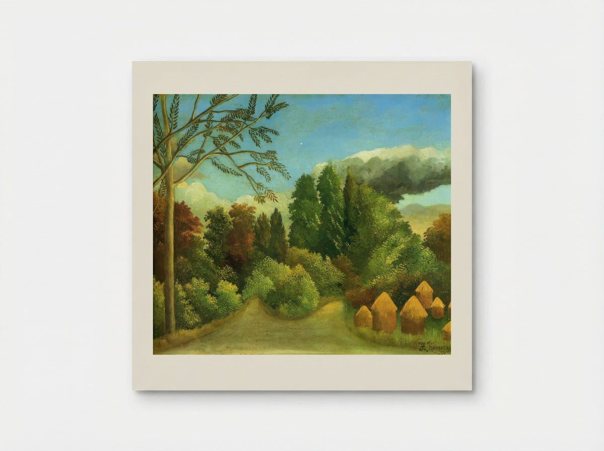 View of the Banks of the Oise by Henri Rousseau – Naïve Art French River - Poster