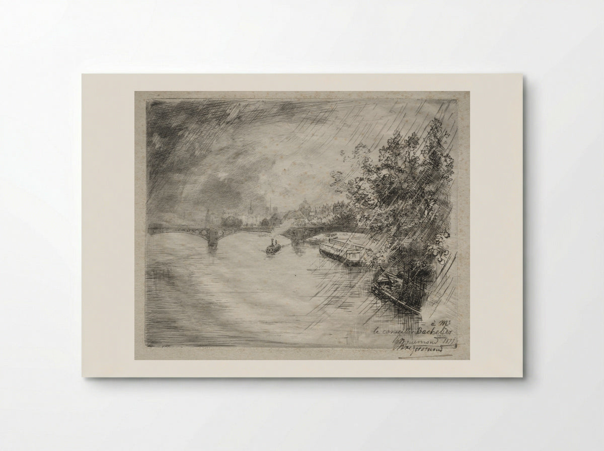 View of the Bridge of Saint-Pères - Félix Bracquemond - Poster
