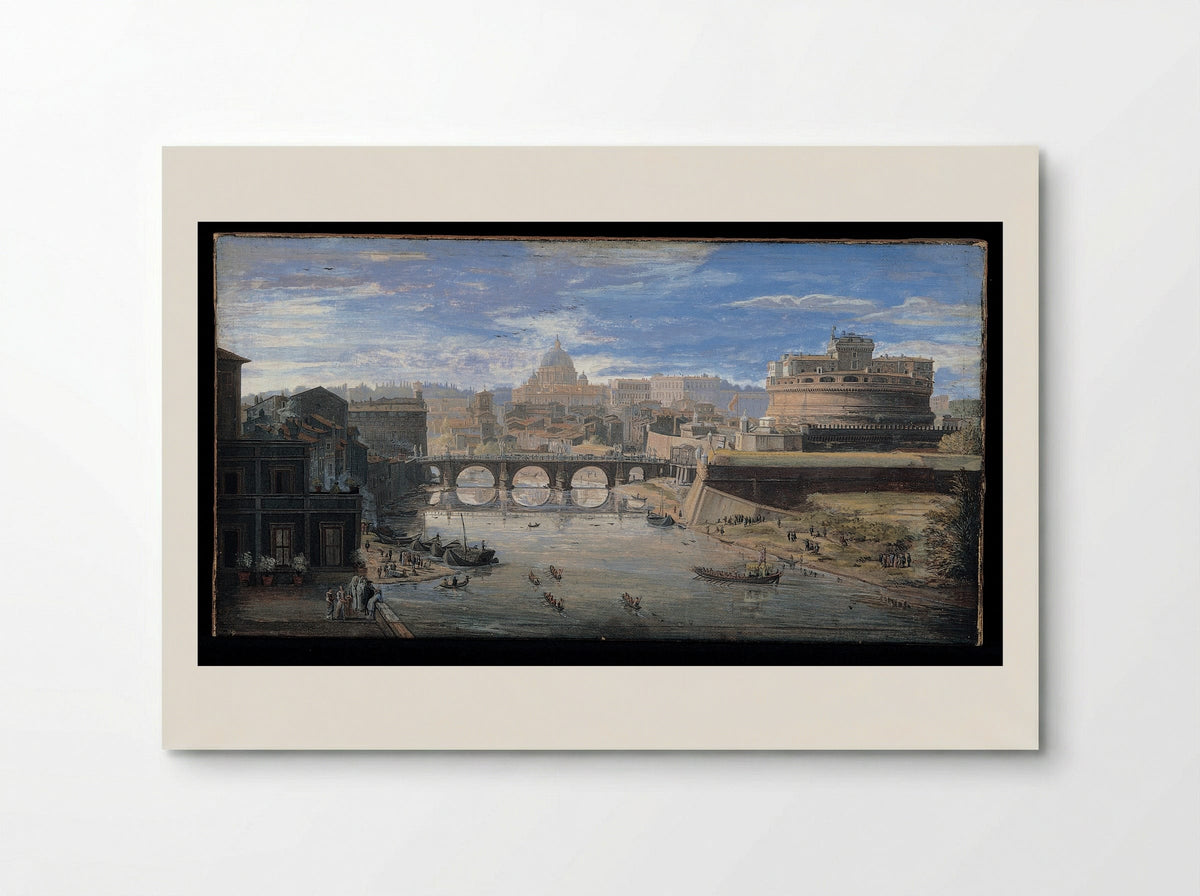 View of the Castel Sant'Angelo and the Tiber - Caspar van Wittel - Poster