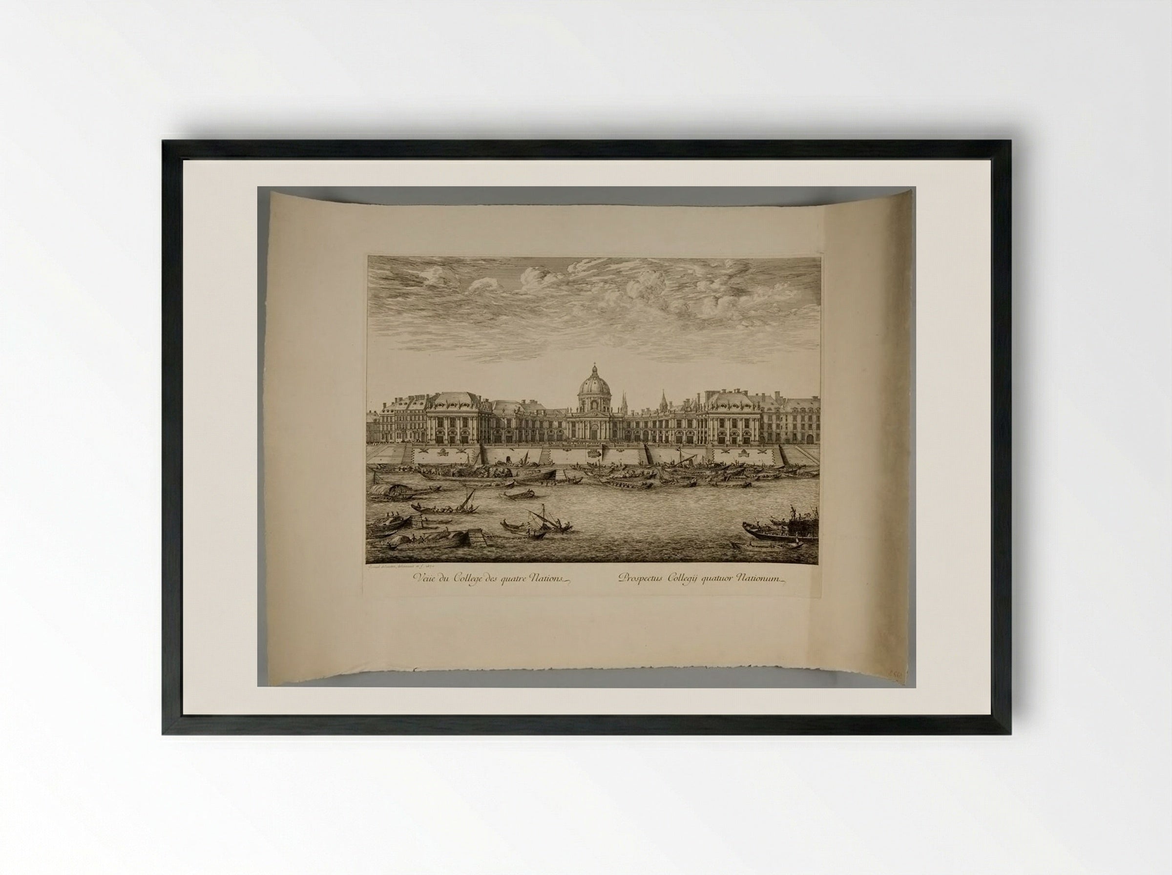 View of the College of Four Nations - Israël Silvestre - Framed Print Black