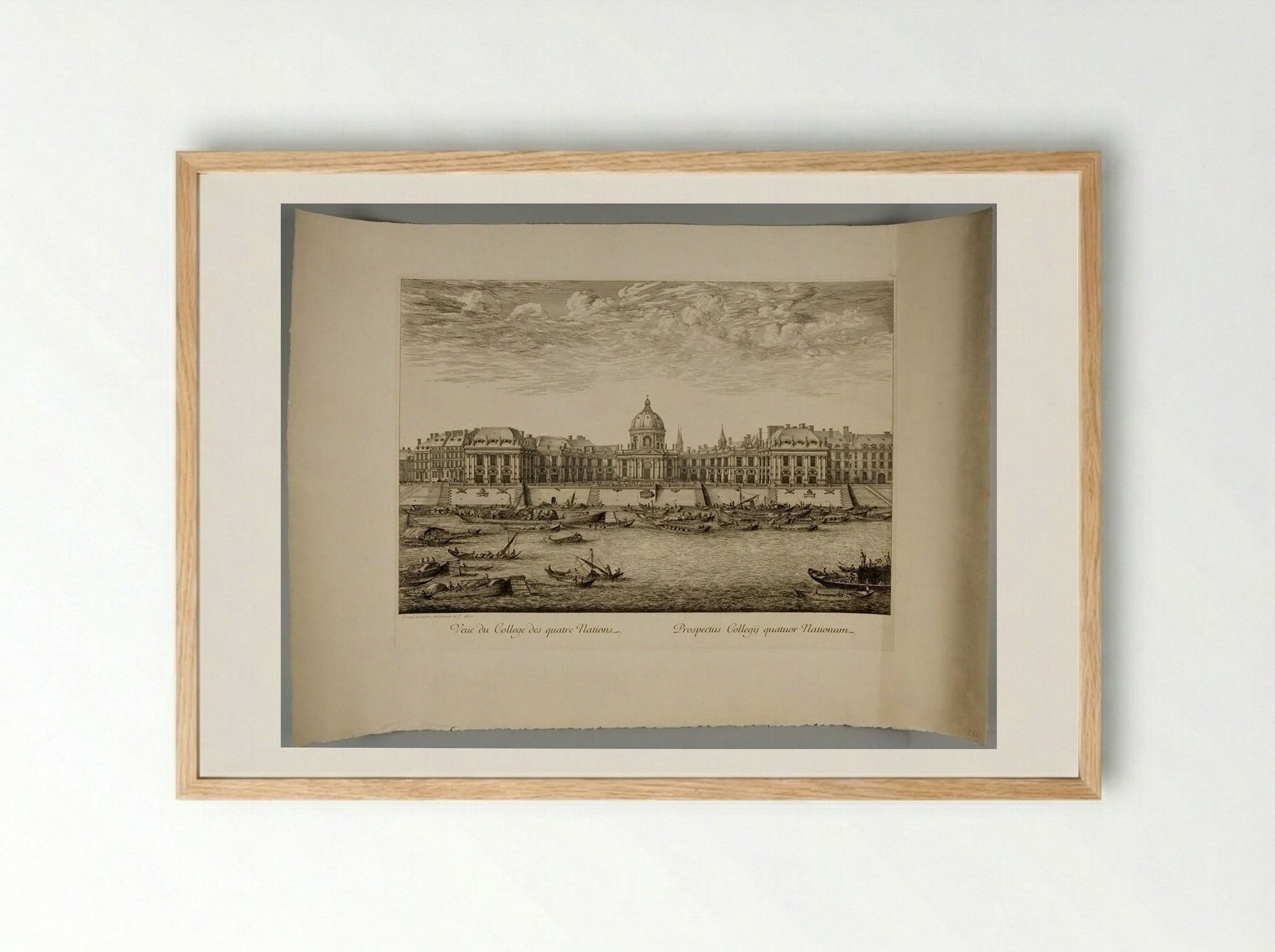 View of the College of Four Nations - Israël Silvestre - Framed Print Wood