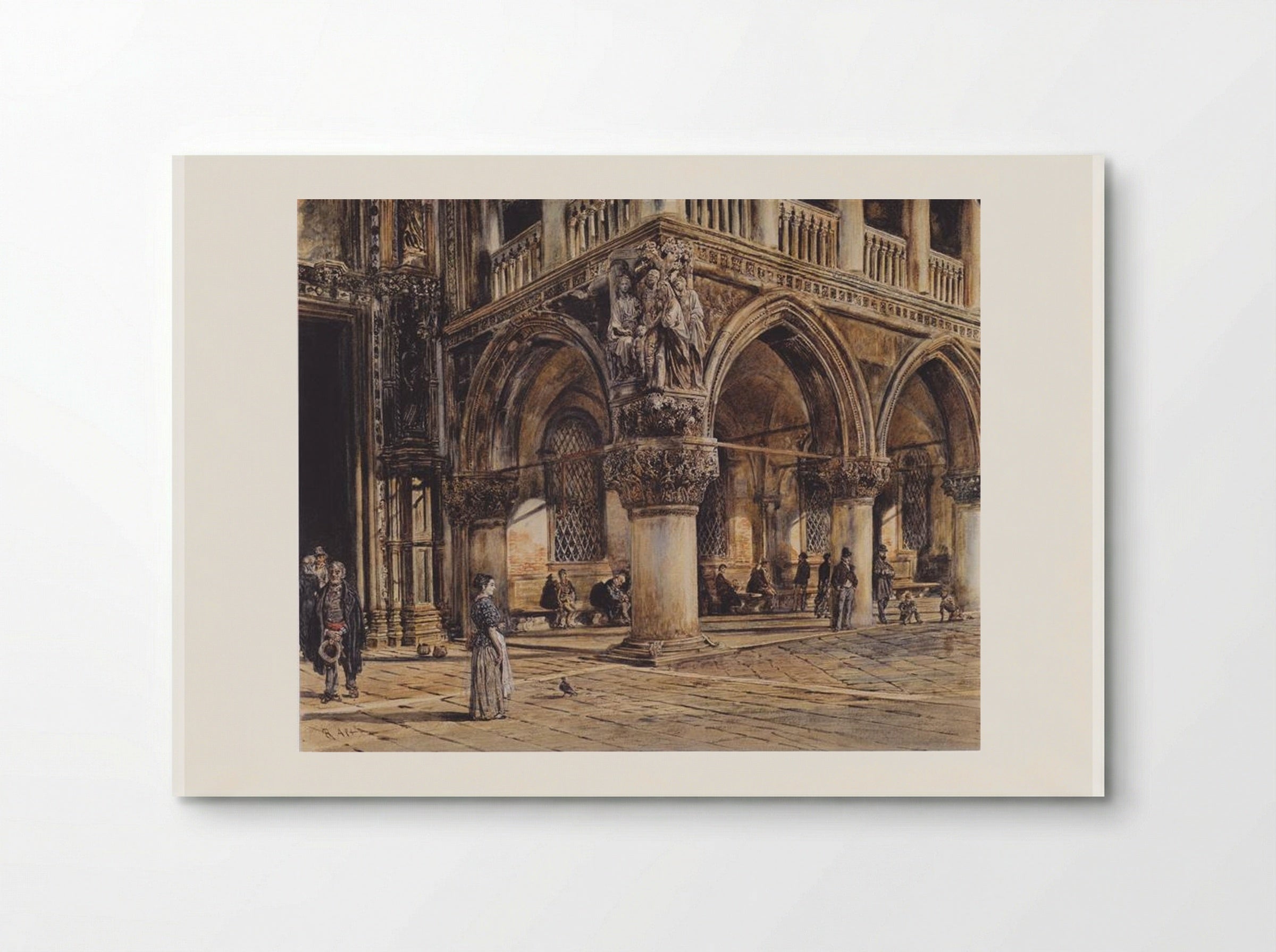 View of the Ducal Palace in Venice - Rudolf von Alt - Poster