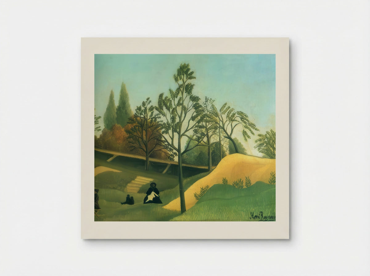 View of the Fortifications by Henri Rousseau – Naïve Art Urban Landscape Print - Poster
