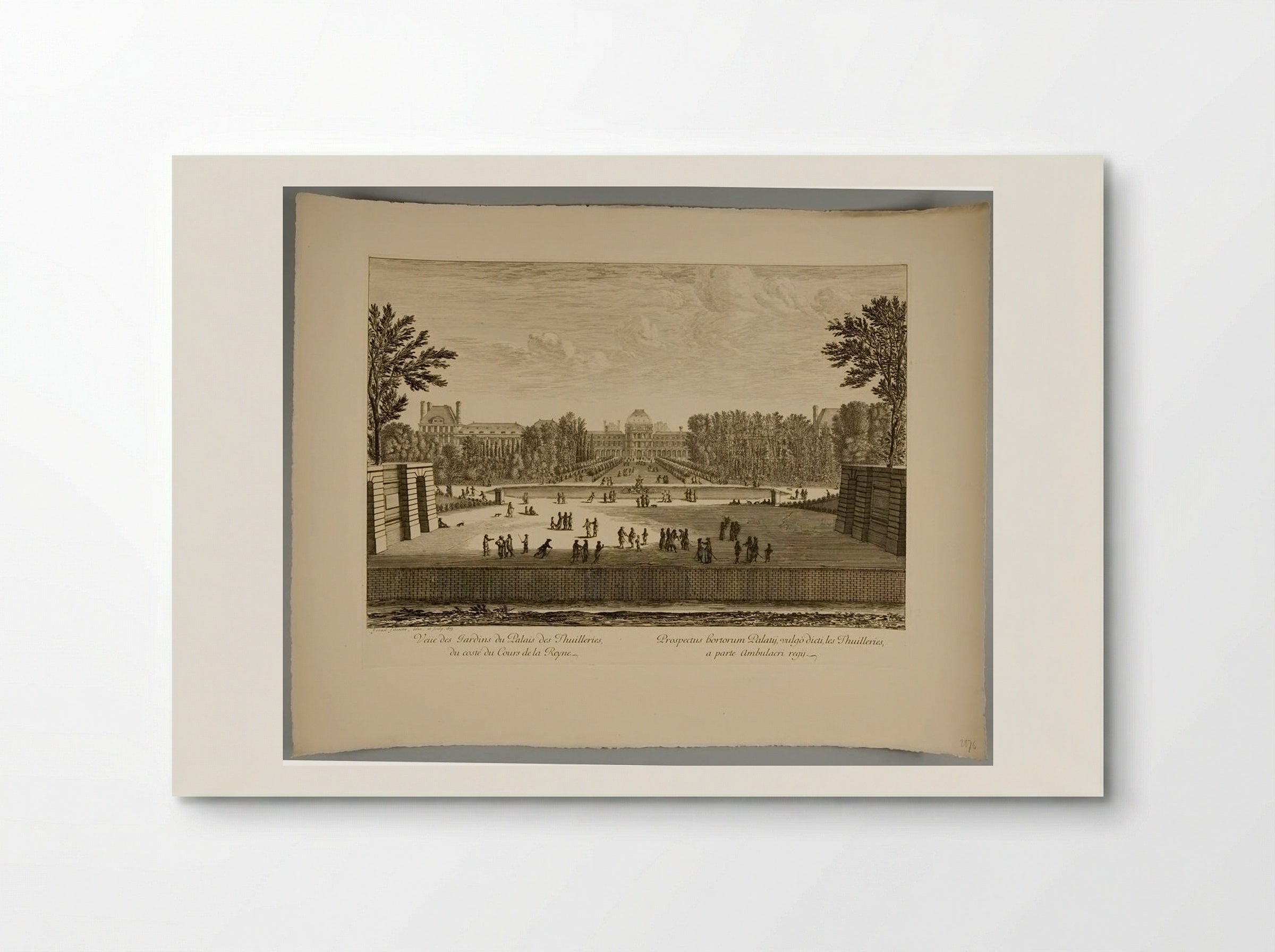 View of the Gardens of the Palace of the Tuileries from the Side of the Queen's Court - Israël Silvestre - Poster