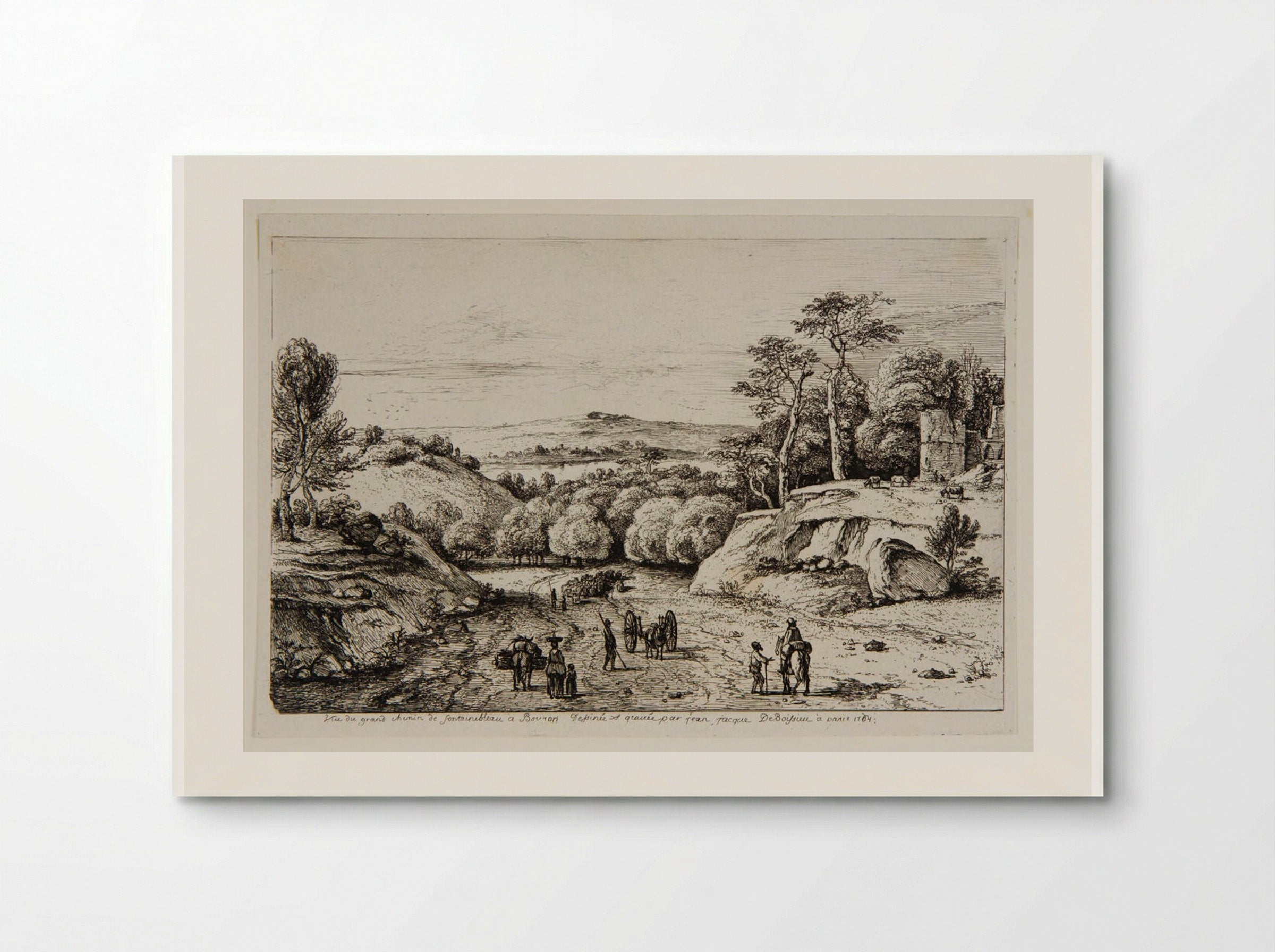 View of the Great Road of Fontainebleau at Bouron - Jean-Jacques de Boissieu - Poster