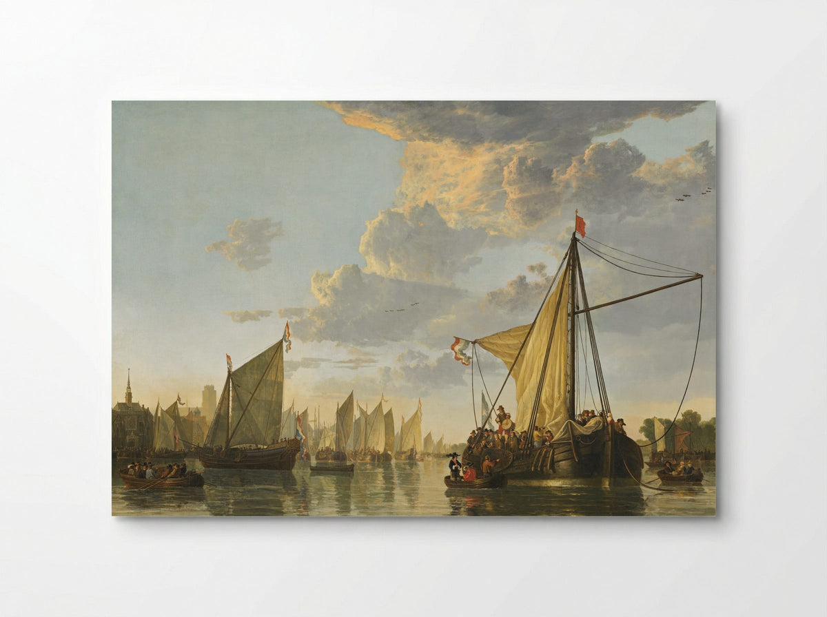 View of the Groote Kerk in Dordrecht from the River Maas - Aelbert Cuyp - Poster