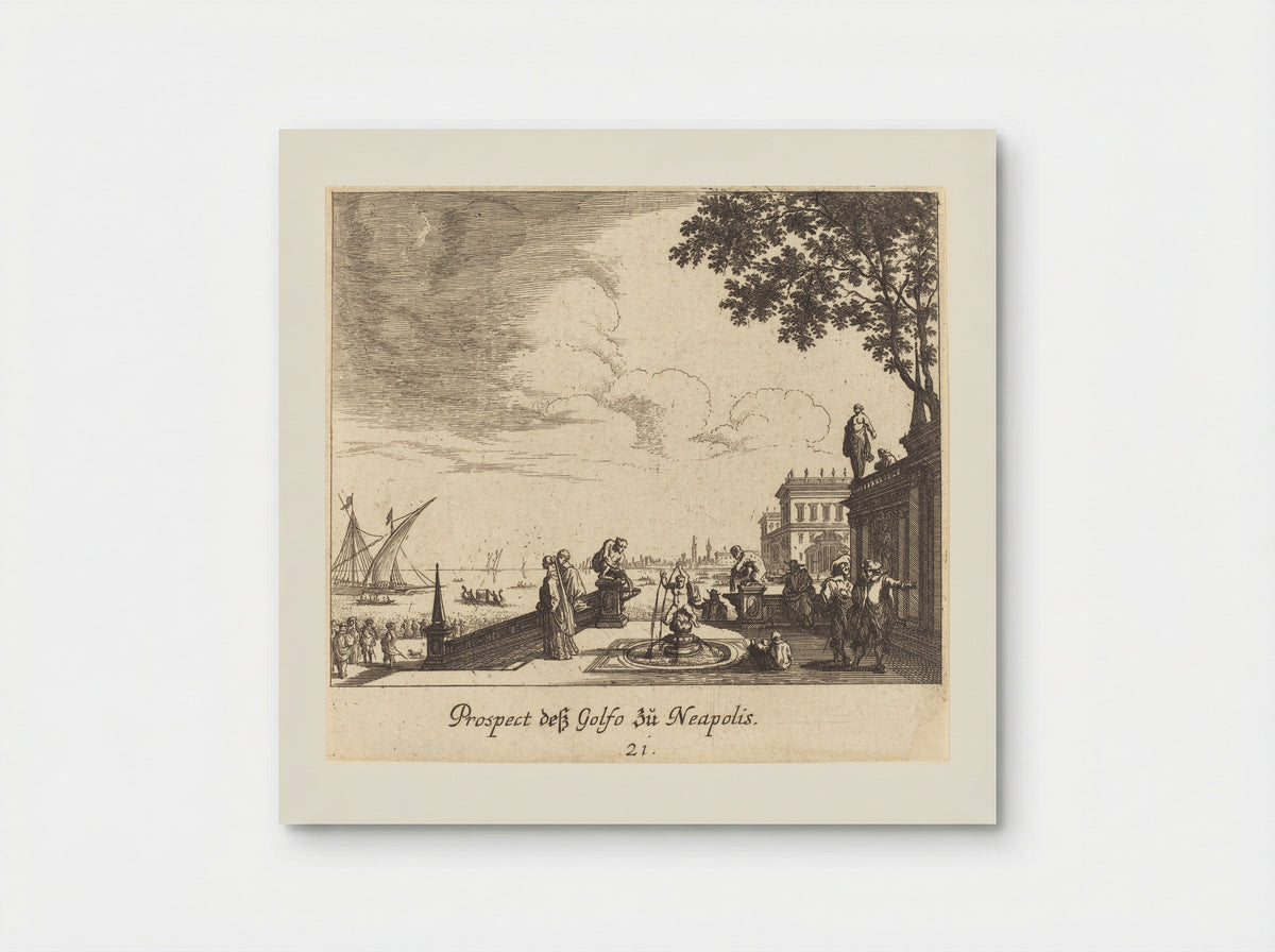 View of the Gulf of Naples - Melchior Küsel - Poster