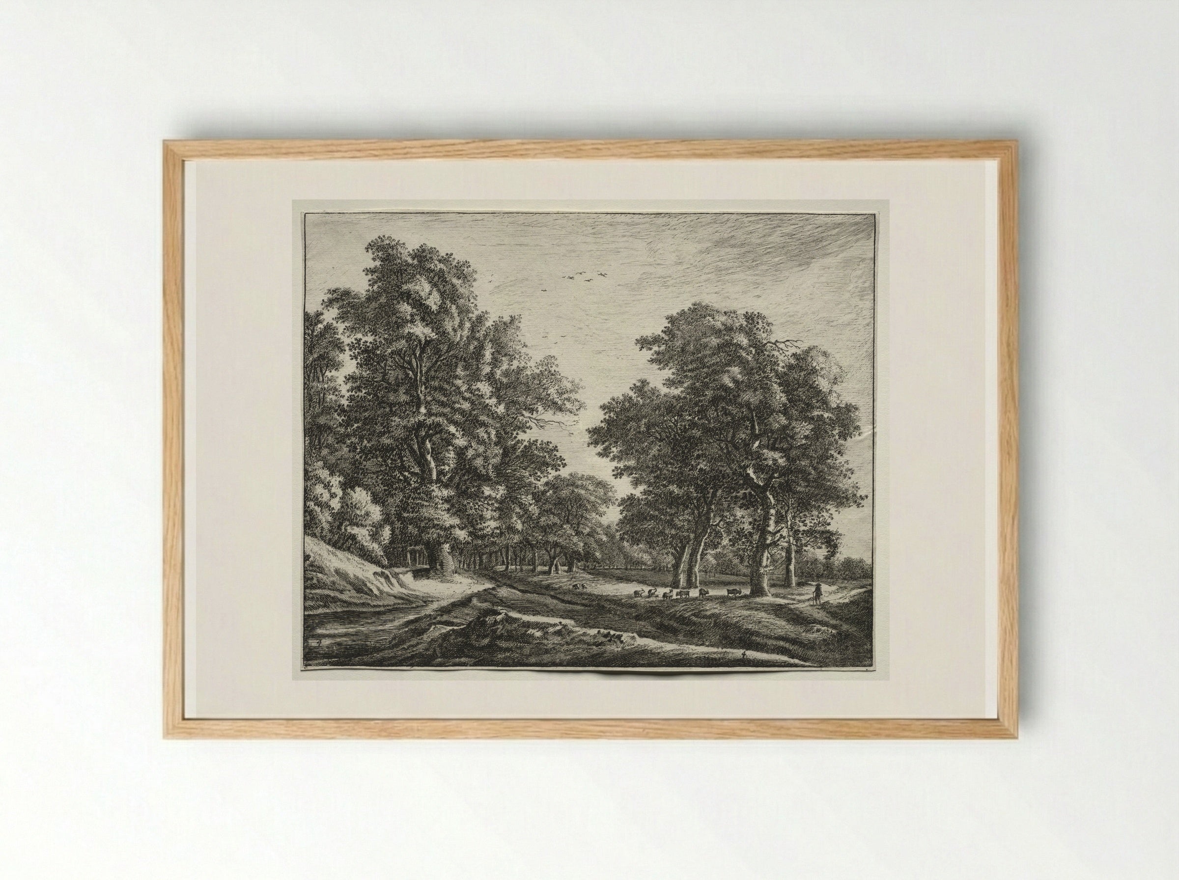 View of the Hague Woods - Roelant Roghman - Framed Print Wood