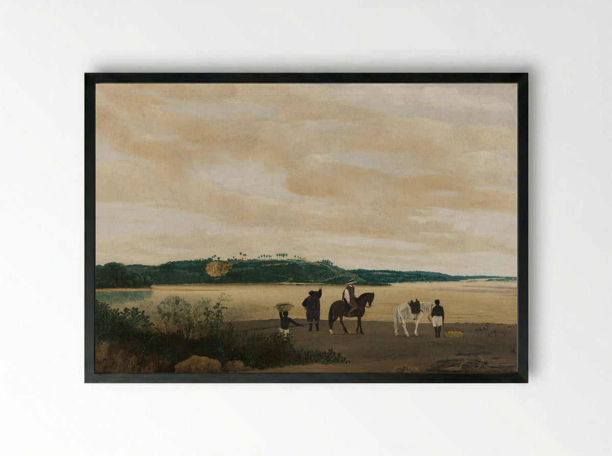 View of the Island of Itamaracá, Brazil - Frans Jansz. Post - Framed Print Black