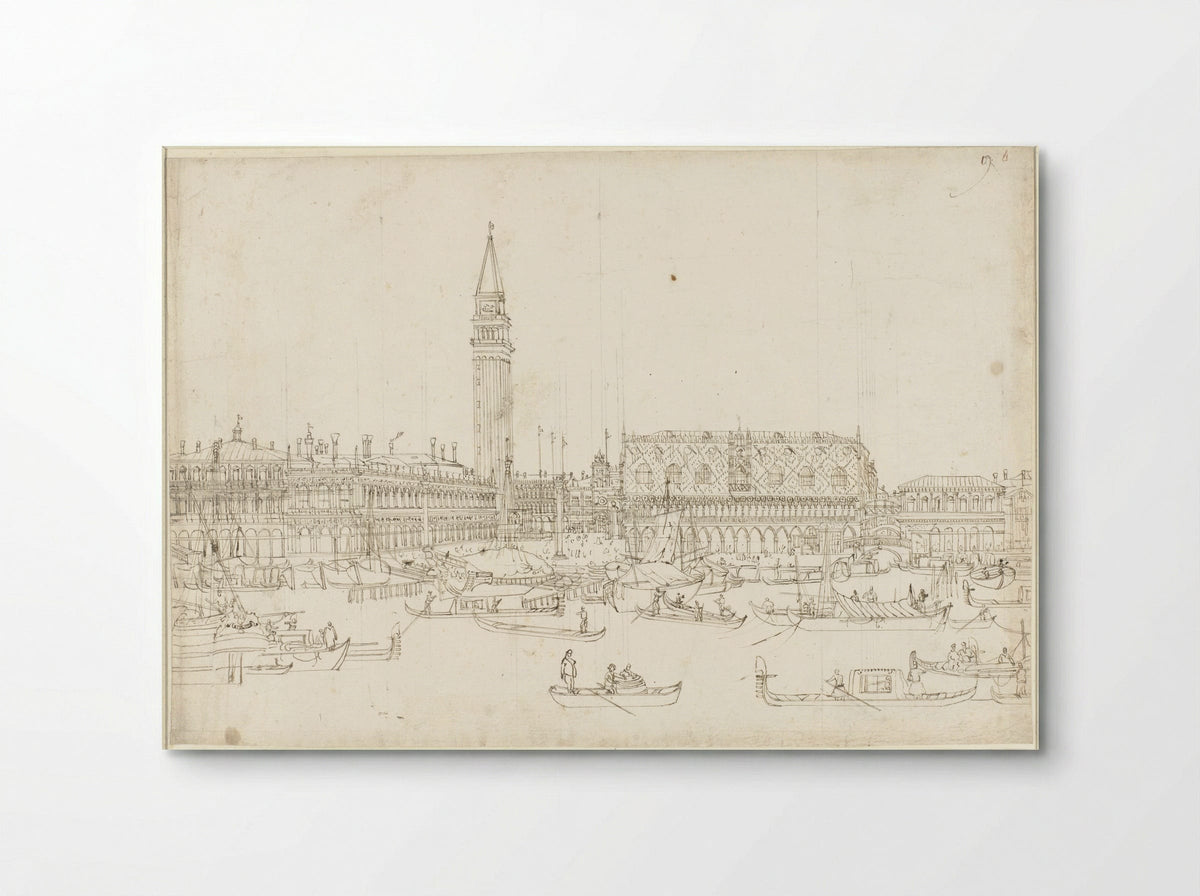 View of the Library, Campanile and Doge's Palace, Venice - Bernardo Bellotto - Poster