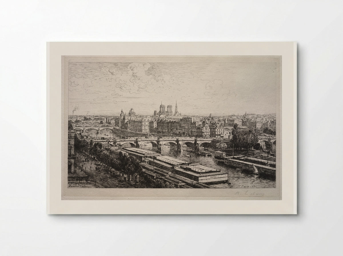 View of the Louvre - Maxime Lalanne - Poster
