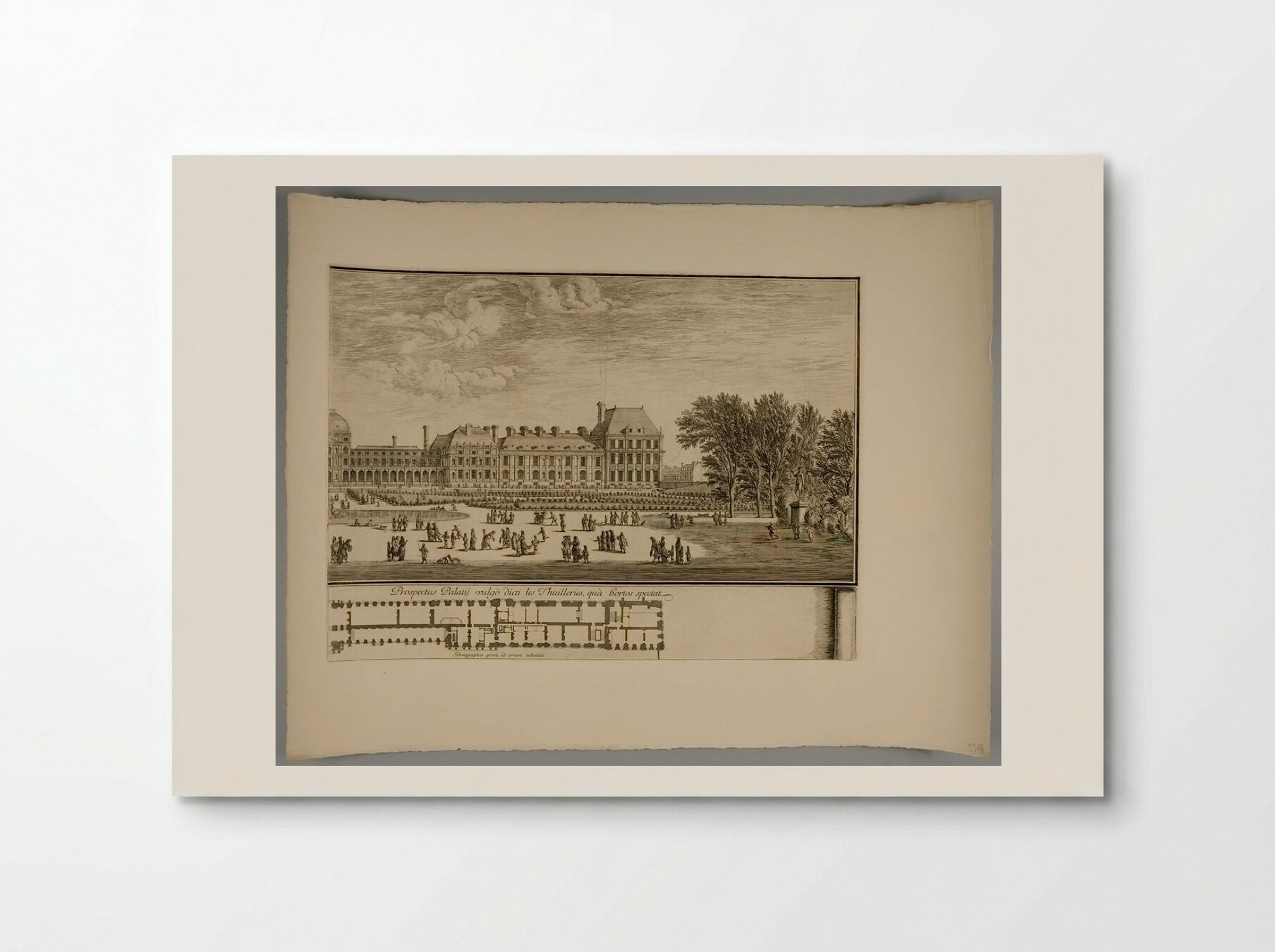View of the Palace Commonly Called Tuilleries Seen from the Garden, with Plan - Israël Silvestre - Poster