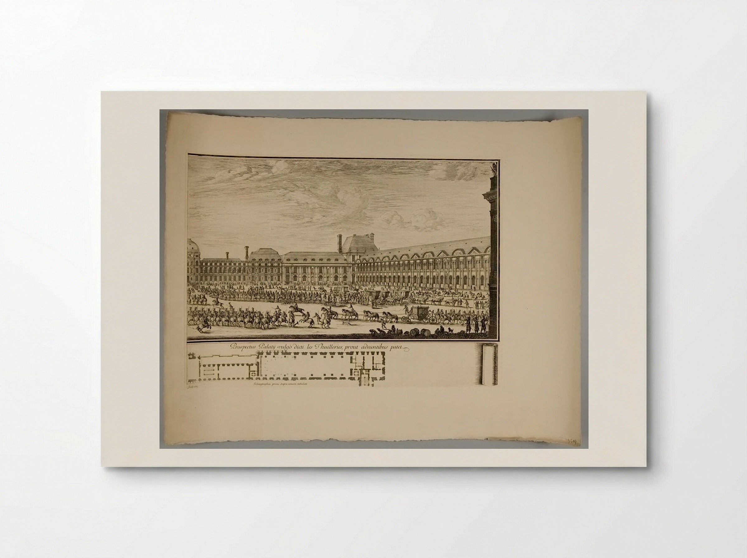 View of the Palace Commonly Called Tuilleries from the Side of the Entrance, with Plan - Israël Silvestre - Poster