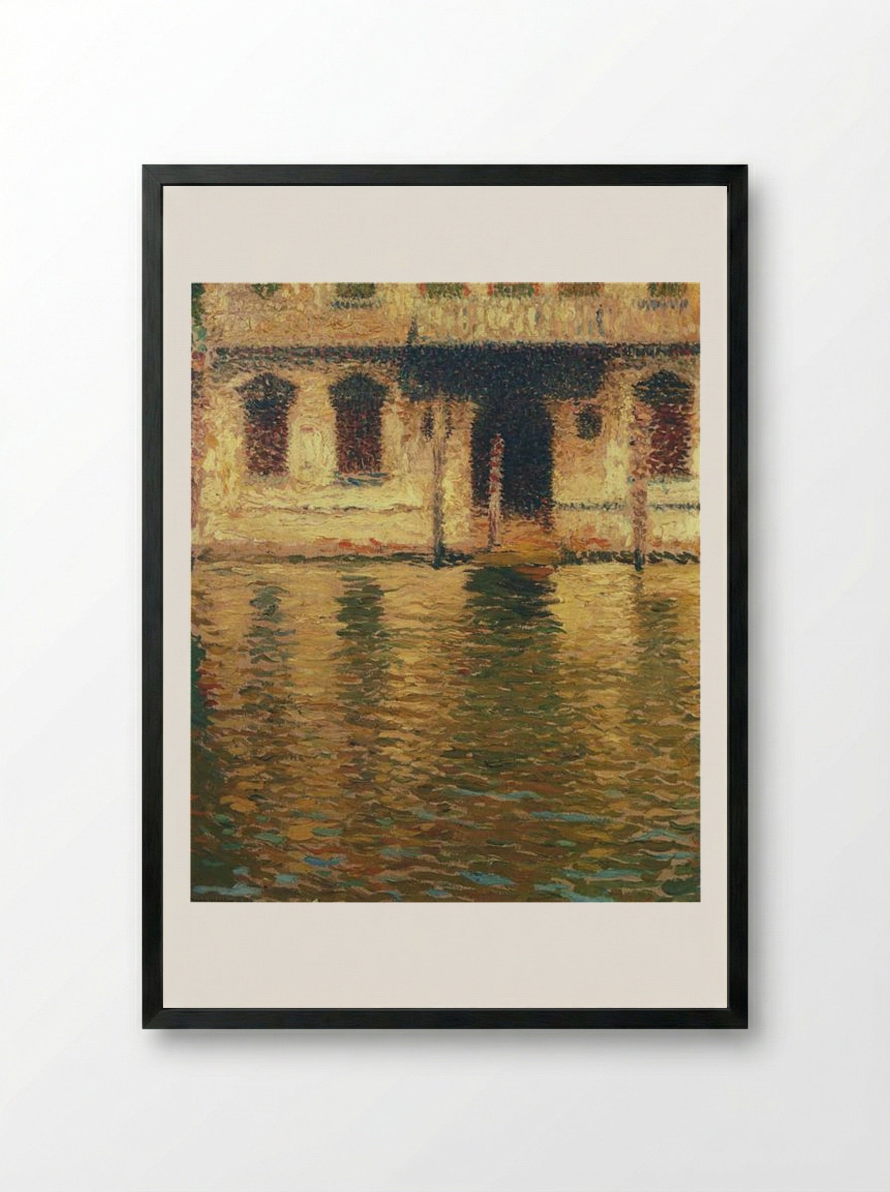 View of the Palace in Venice - Henri Martin - Framed Print Black