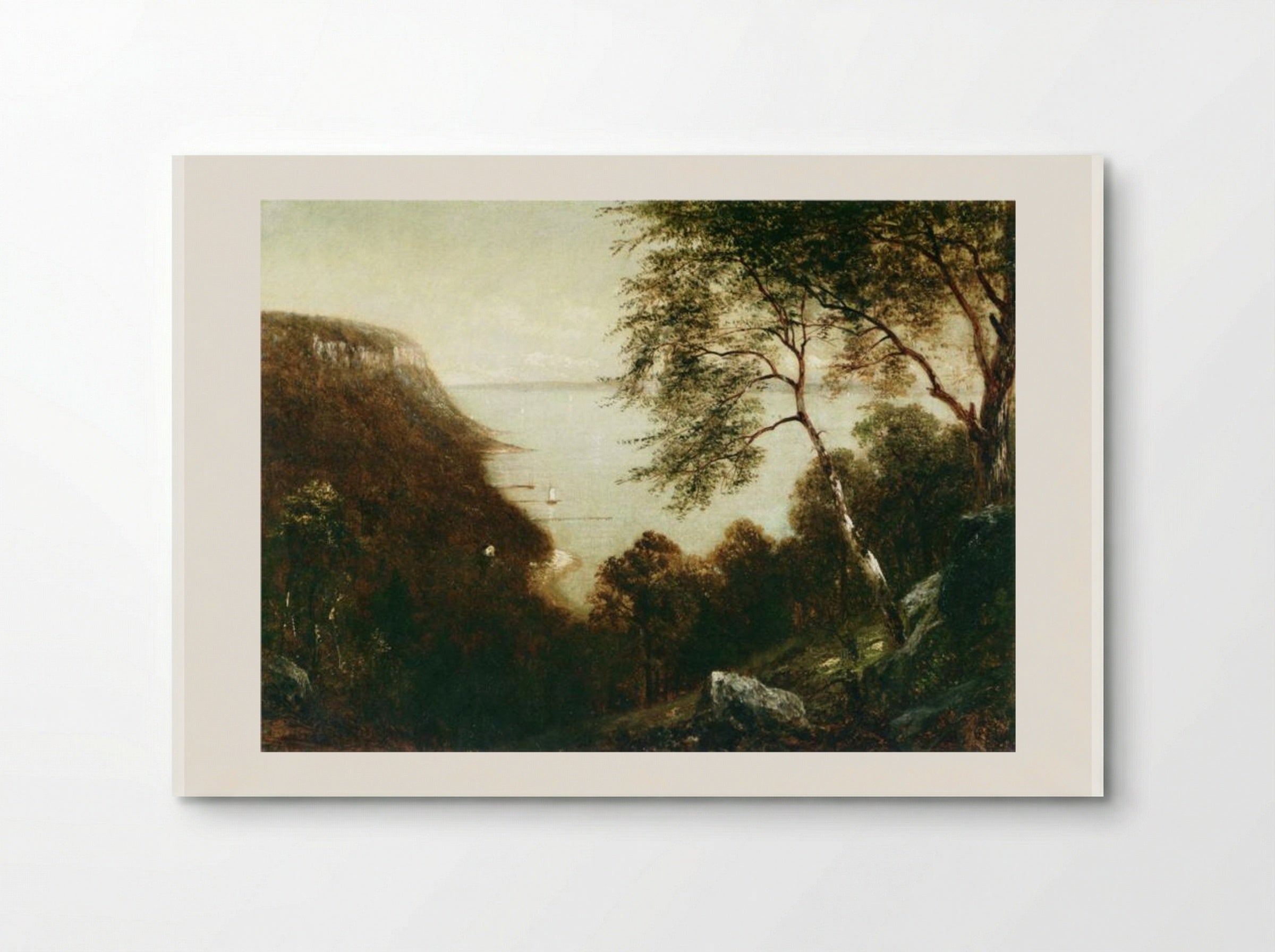 View of the Palisades, Hudson River - David Johnson - Poster