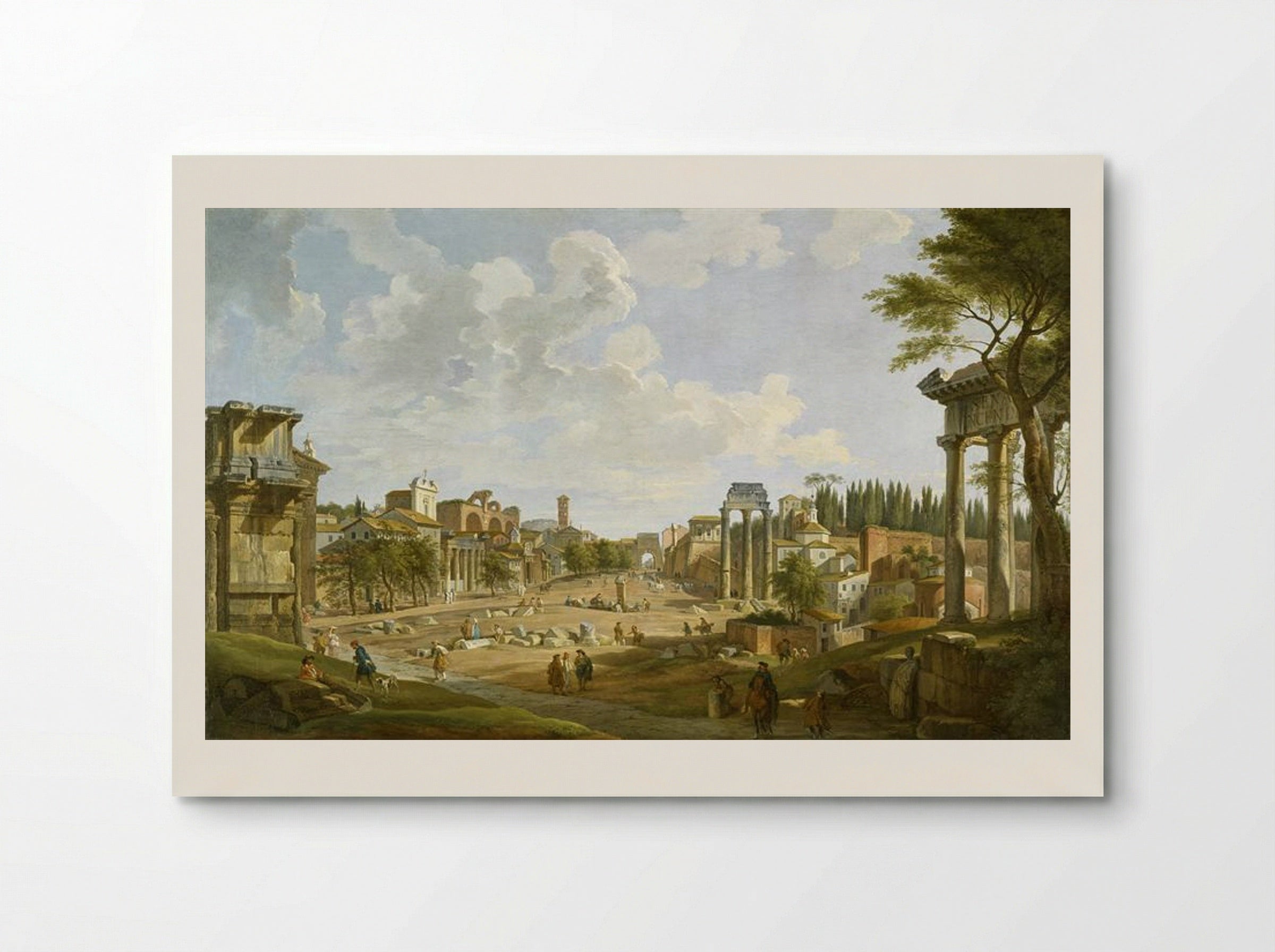 View of the Roman Forum - Giovanni Paolo Panini - Poster