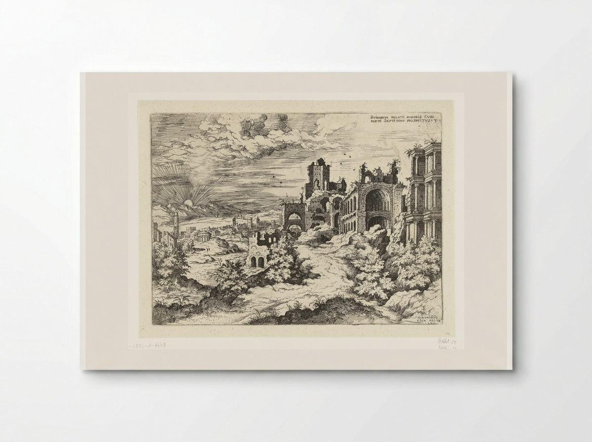 View of the Ruins of the Palatine Hill - Hieronymus Cock - Poster