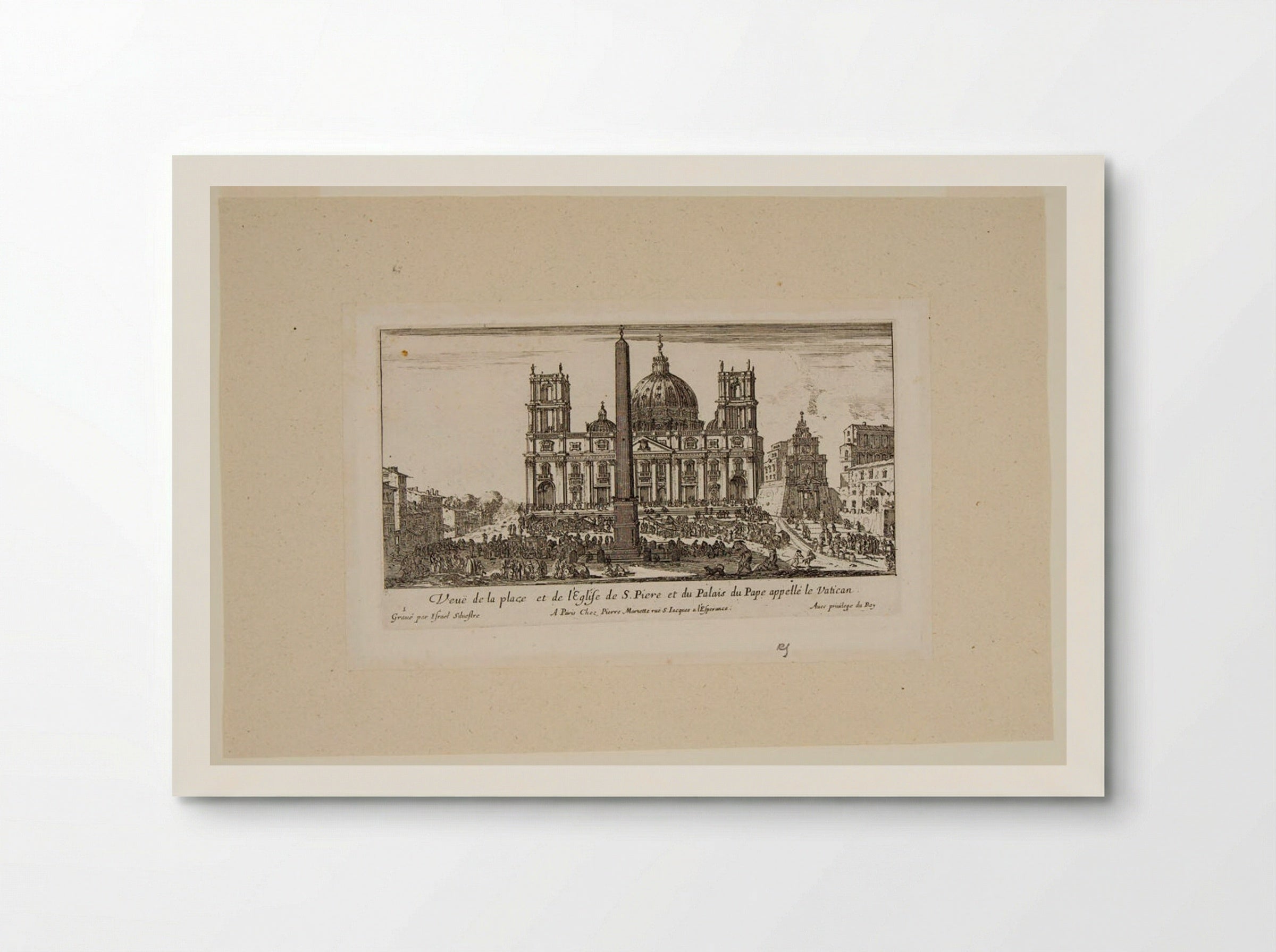 View of the Square and the Church of St. Peter and of the Palace of the Pope called the Vatican - Israël Silvestre - Poster